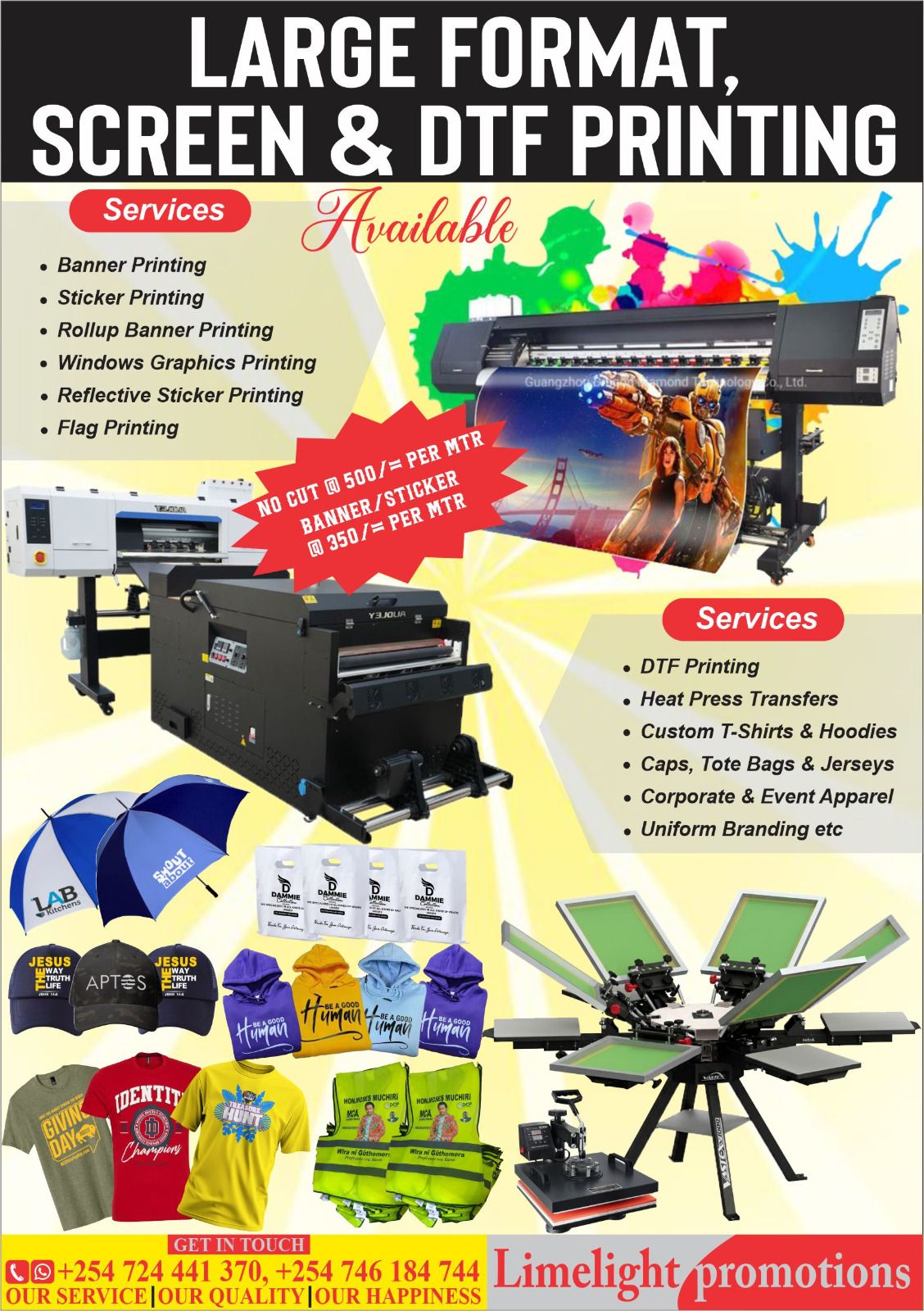 Limelight Promotions Facebook ad: Hey good people, introducing large format printing of…
