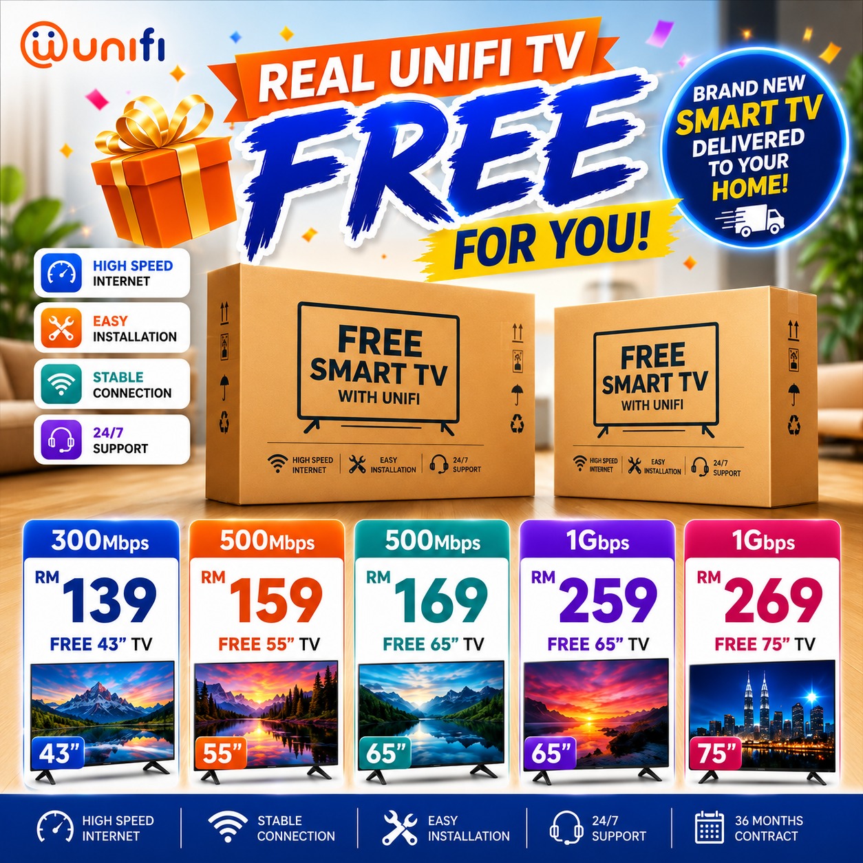 Unifi Fibre Registration Facebook ad