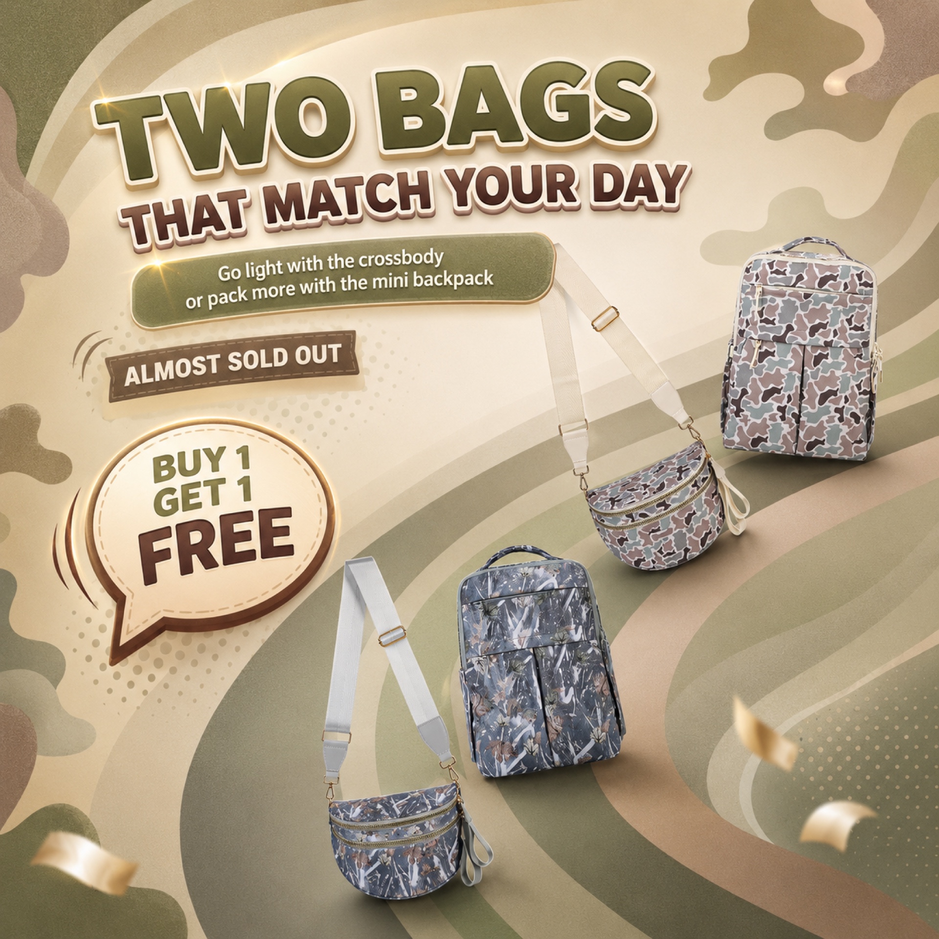 Emmafy Daily Deals Facebook ad: Two Bags, One Look