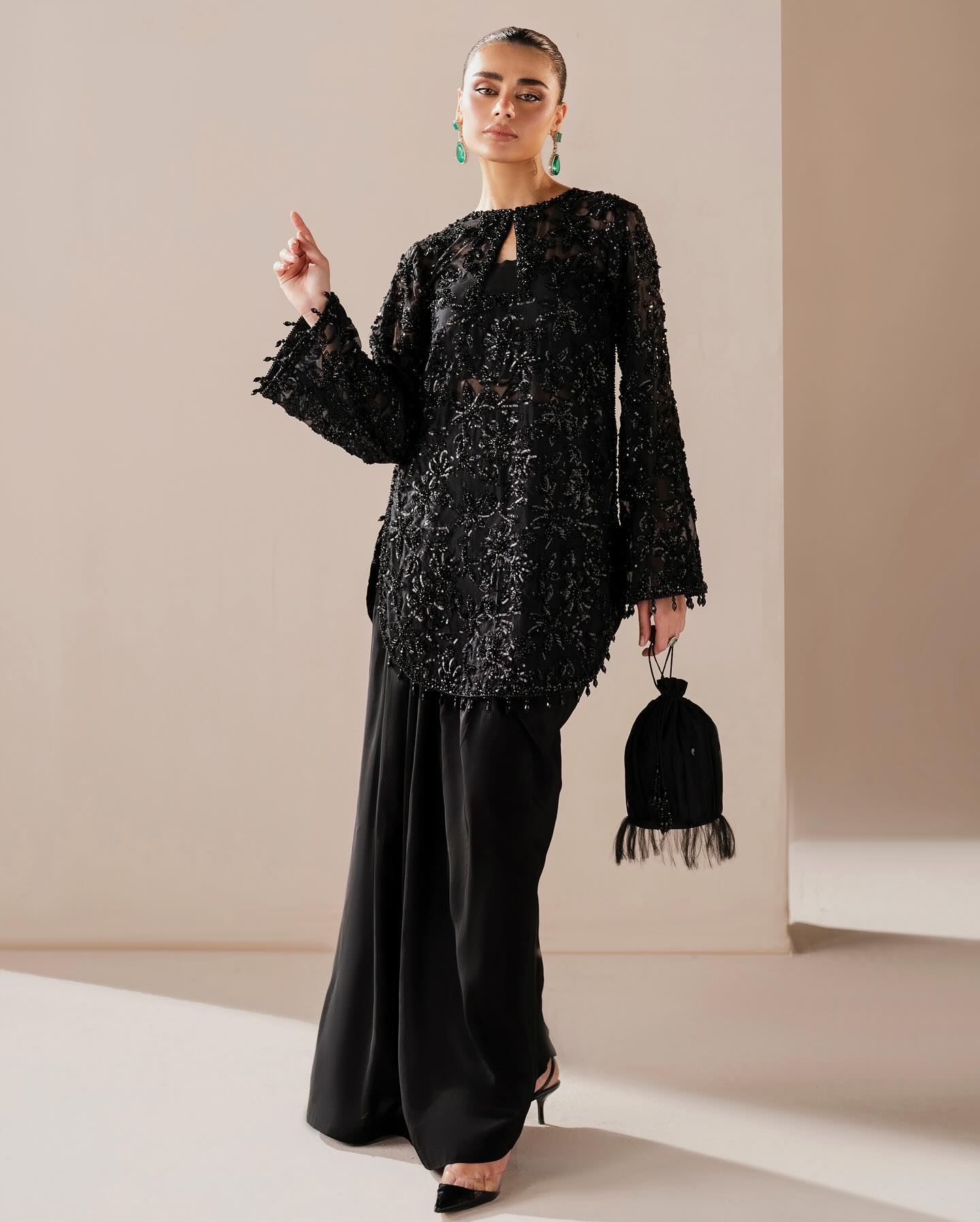 Dastoor Collection Facebook ad: Elara Luxury Formals’25