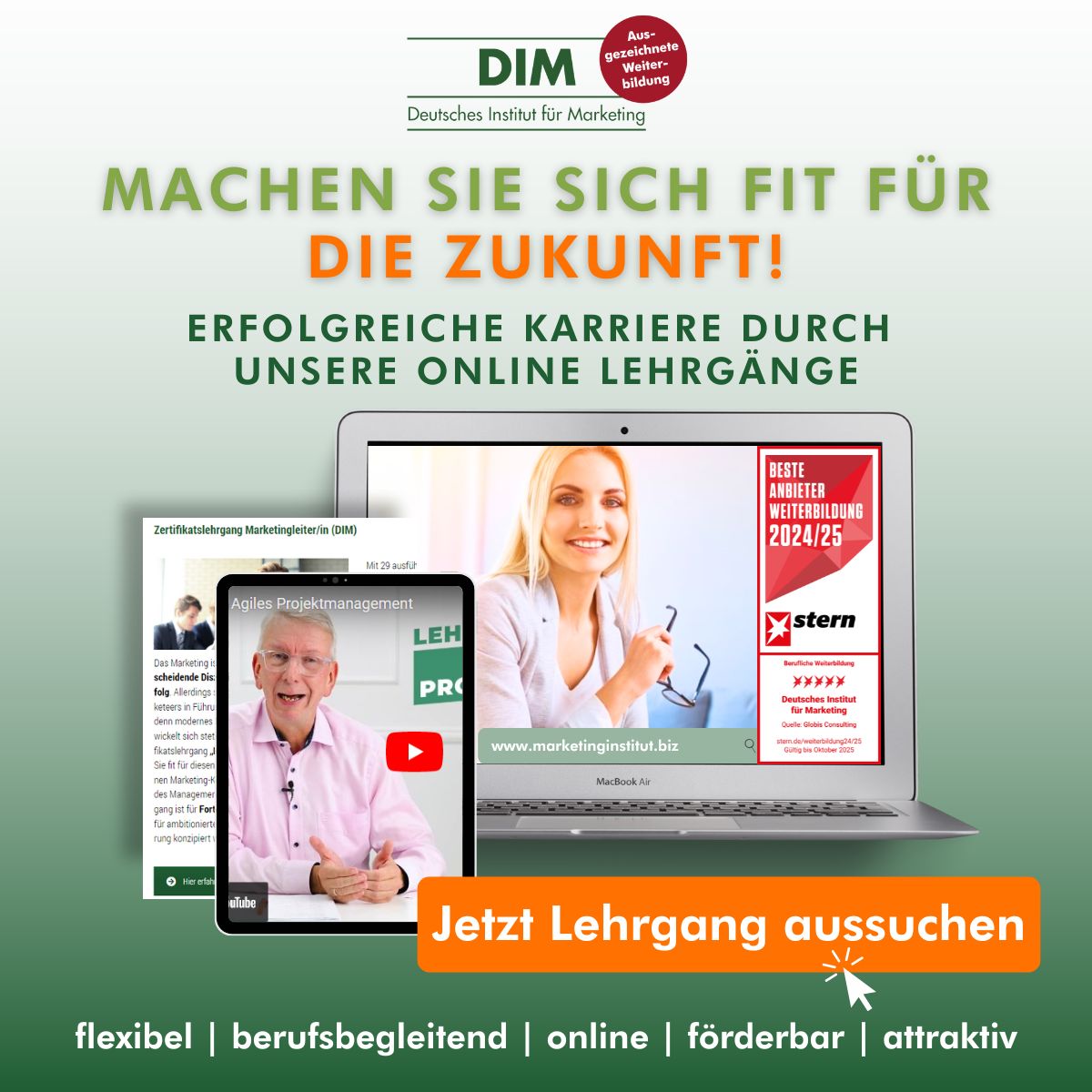 Deutsches Institut für Marketing Facebook ad: Weiterbildung am Deutschen Institut für Marketing