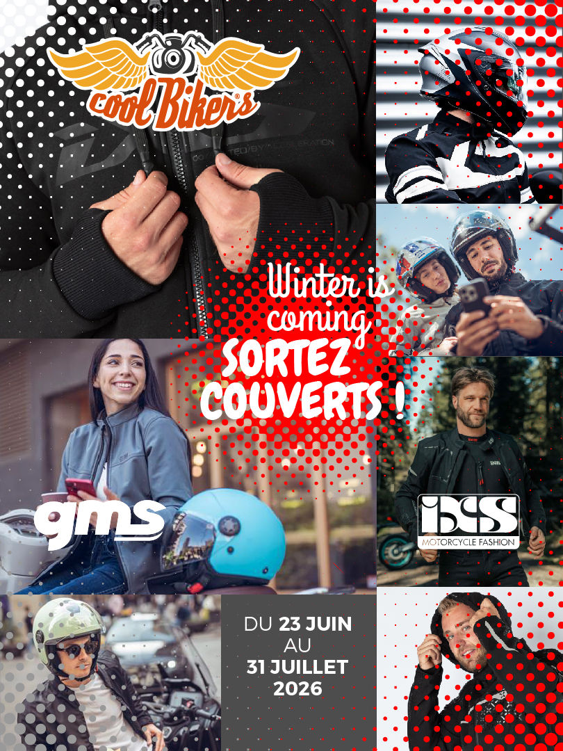 Cool Bikers Facebook ad: L’hiver arrive… équipez-vous avant les premières fraîcheurs!