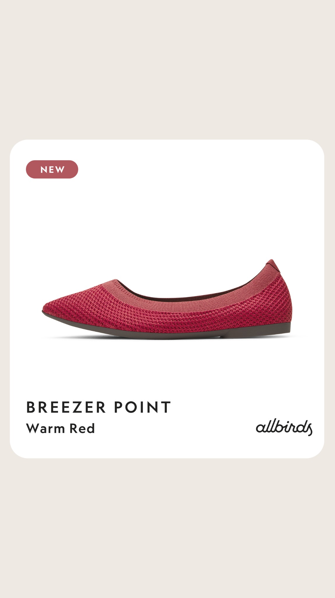 Allbirds New Zealand Facebook ad
