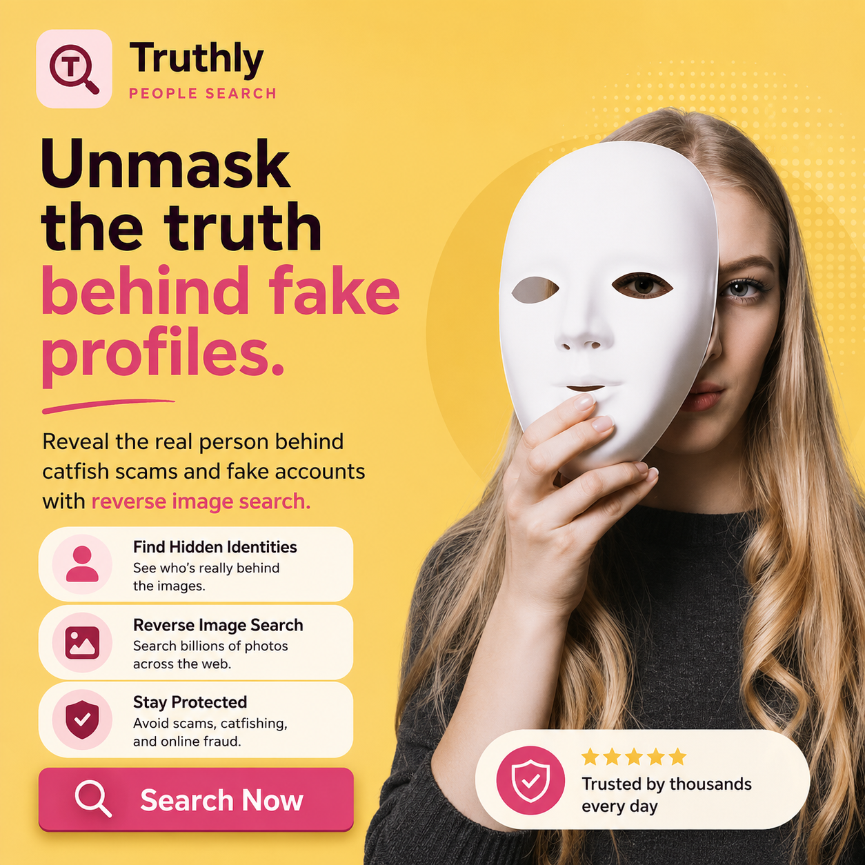 Truthly Facebook ad: Search And Verify Identities