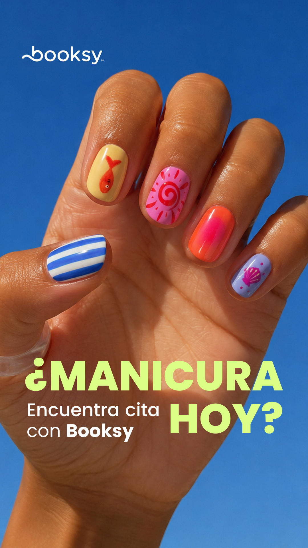 Booksy Spain Facebook ad: Citas disponibles cerca de mí.