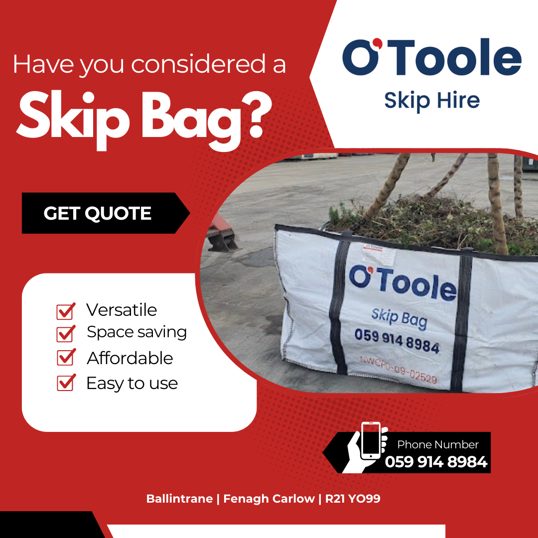 O' Toole Skip Hire & Bring Waste Site Facebook ad