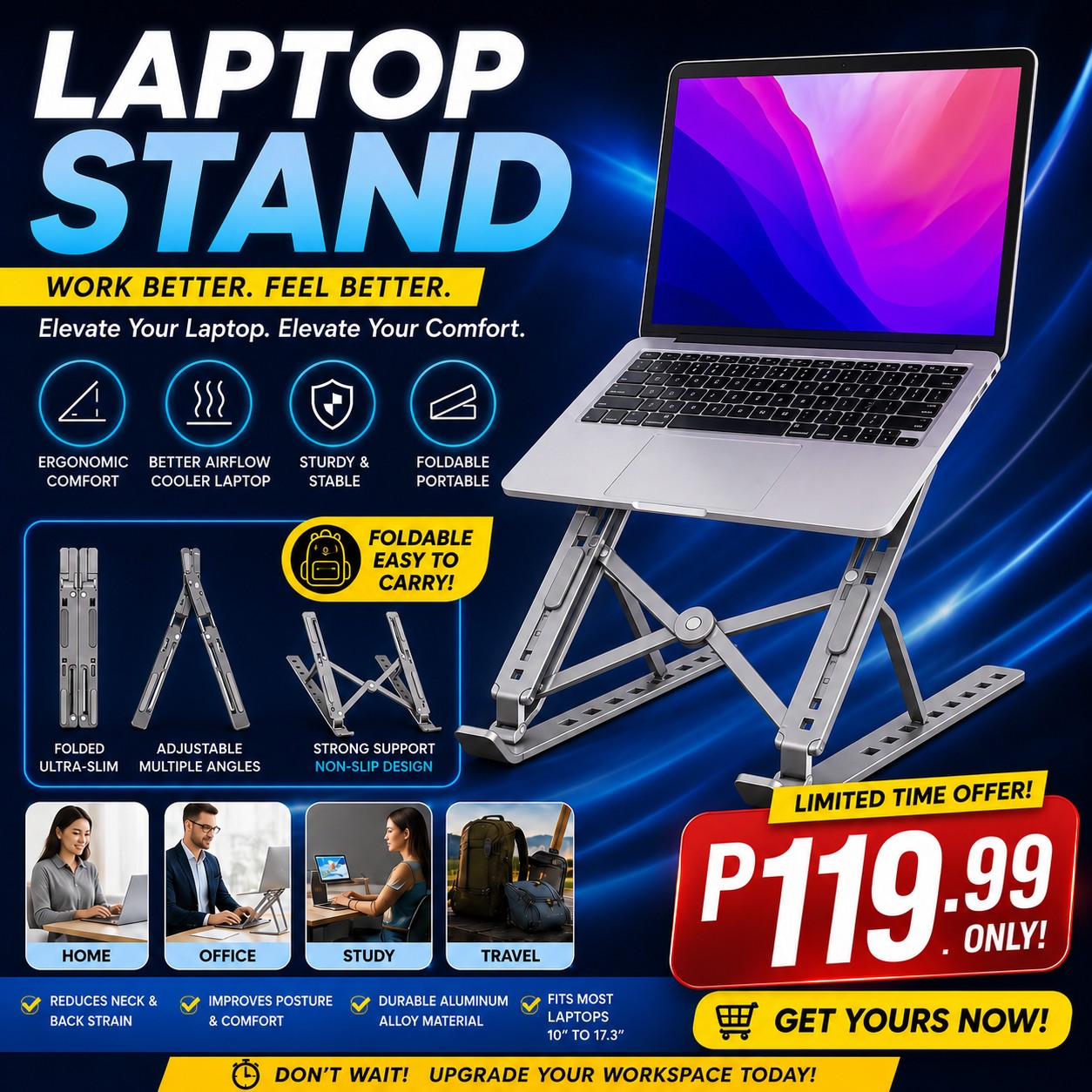 SolarScope Solutions Facebook ad: STOP LIVING WITH NECK & BACK PAIN!
