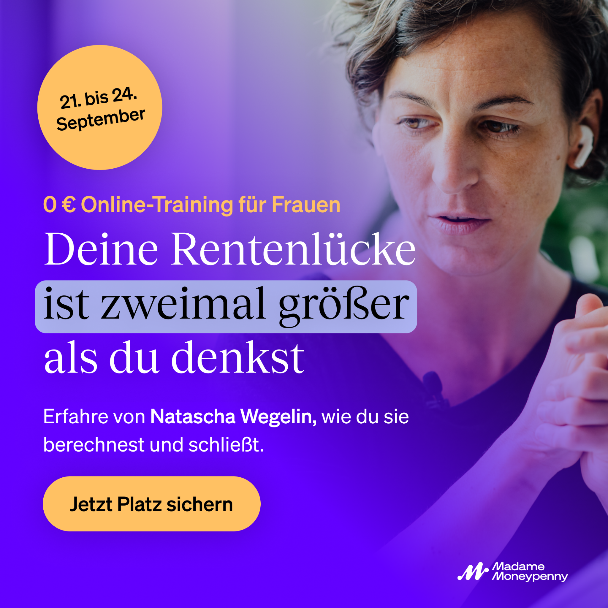 Madame Moneypenny Facebook ad