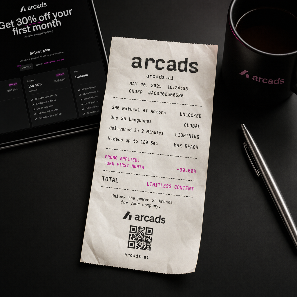Arcads AI - Newsletter Facebook ad