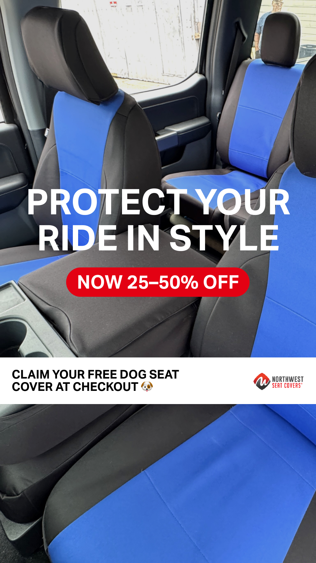 NW Seat Covers Facebook ad from Feb 3, 2026