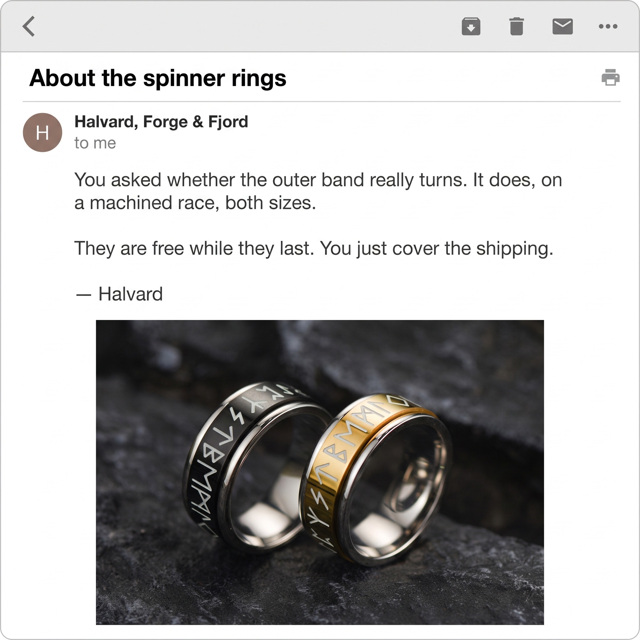 Forge & Fjord Facebook ad