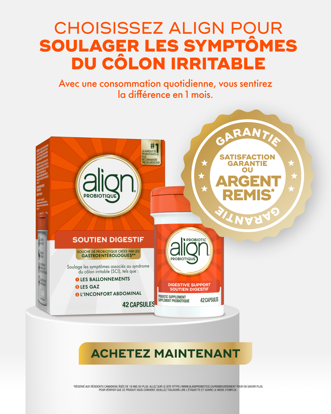 Align Probiotic Facebook ad