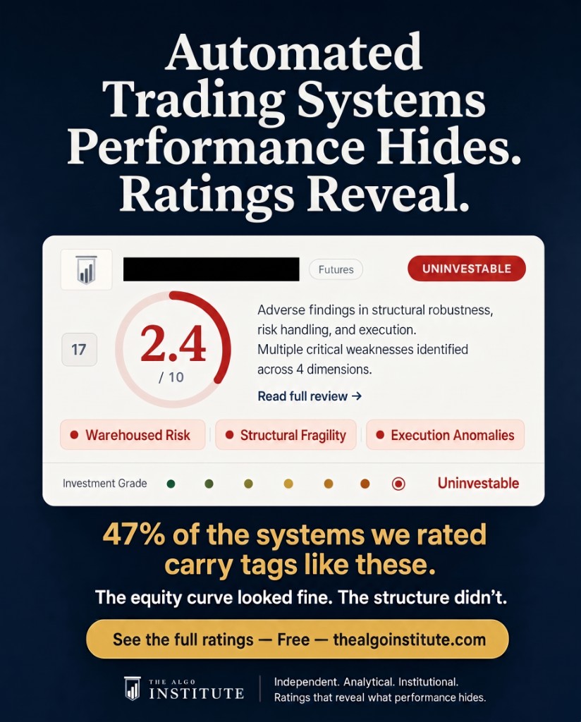 The Algo Institute Facebook ad: What the equity curve can’t show you.