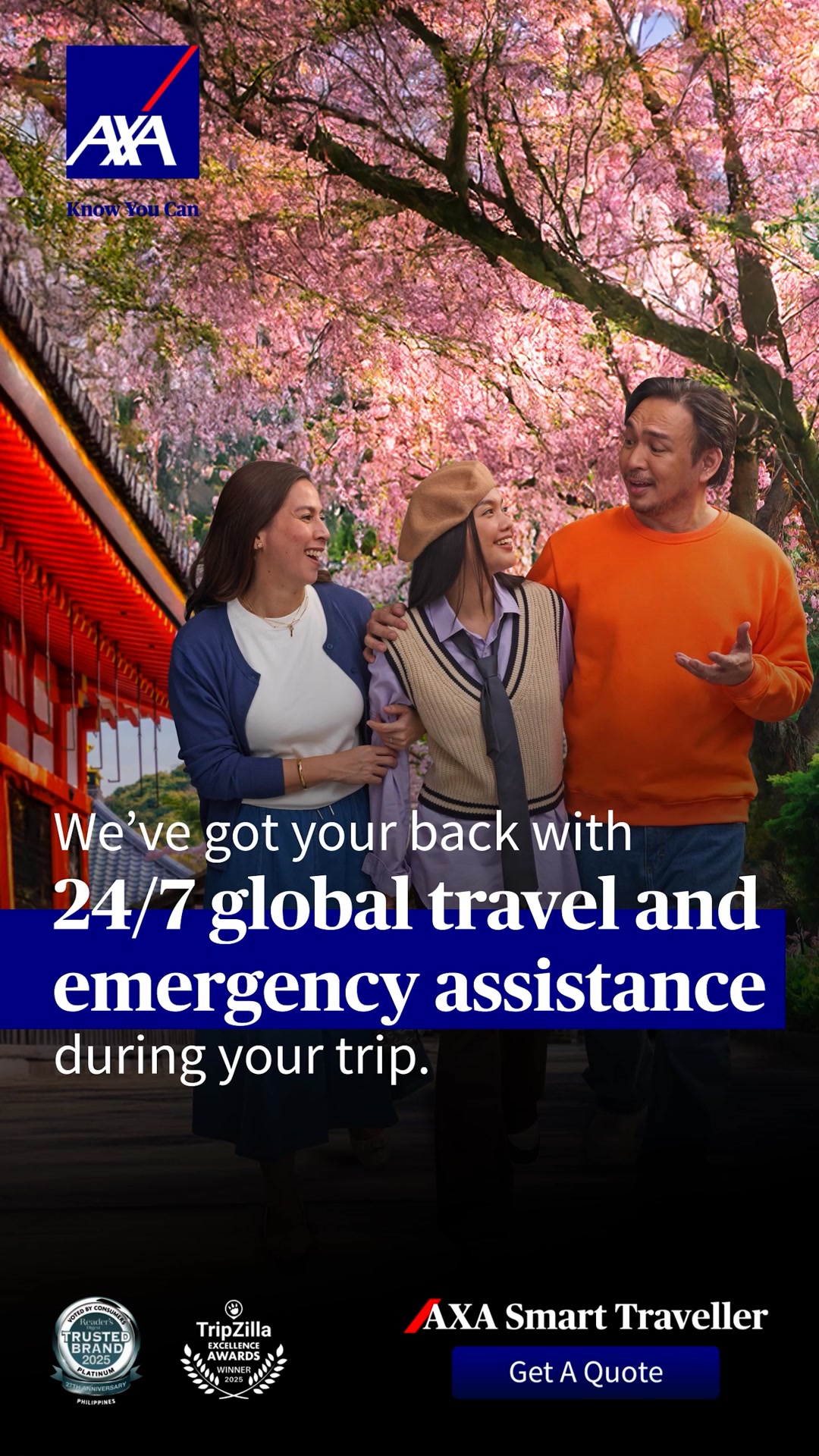 AXA Philippines Facebook ad: AXA Smart Traveller
