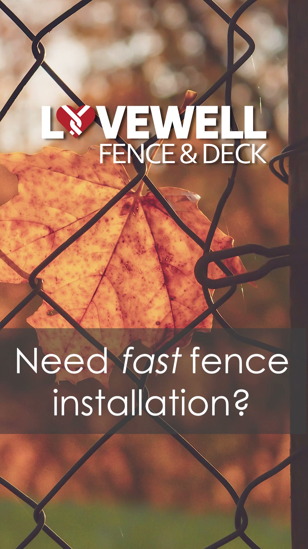 Lovewell Fence & Deck Facebook ad: Get Your New Vinyl Fence