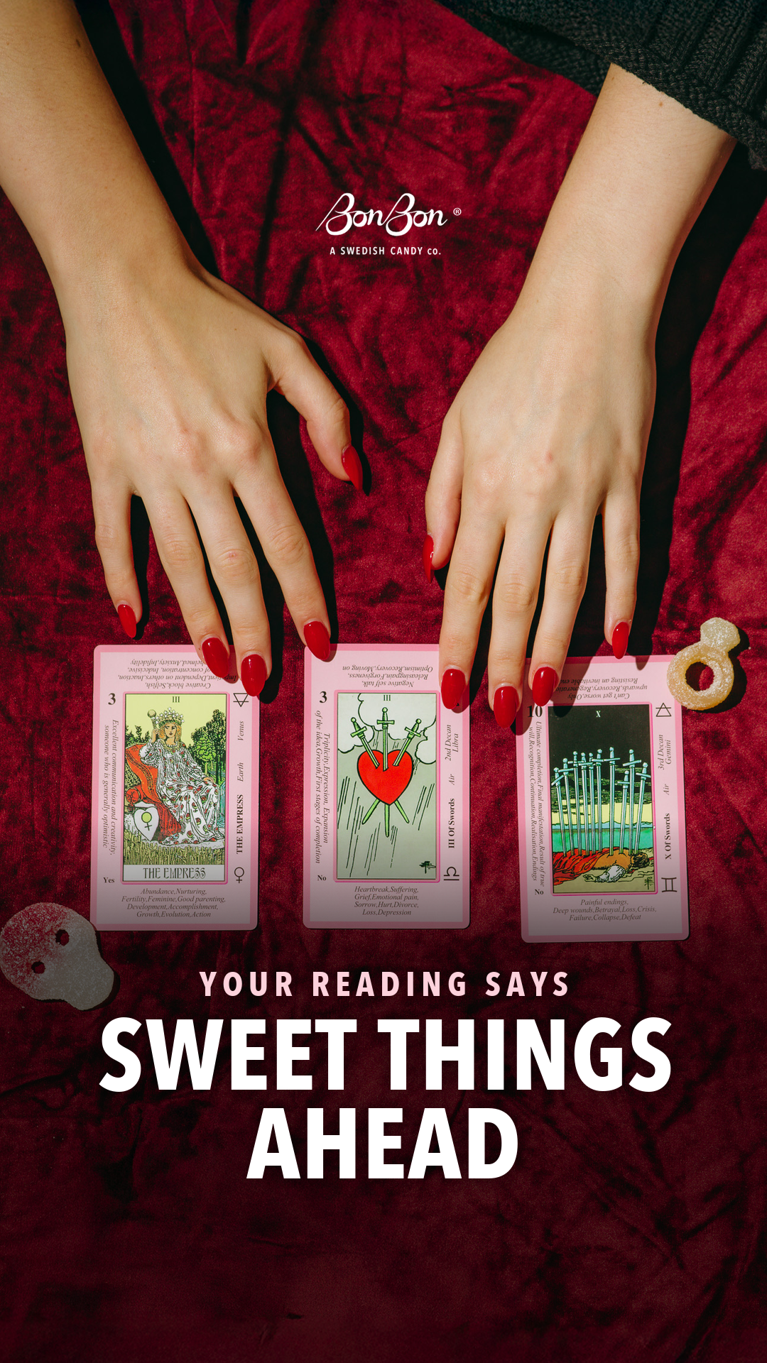 BonBon - A Swedish Candy Co. Facebook ad: Sweet Things Ahead