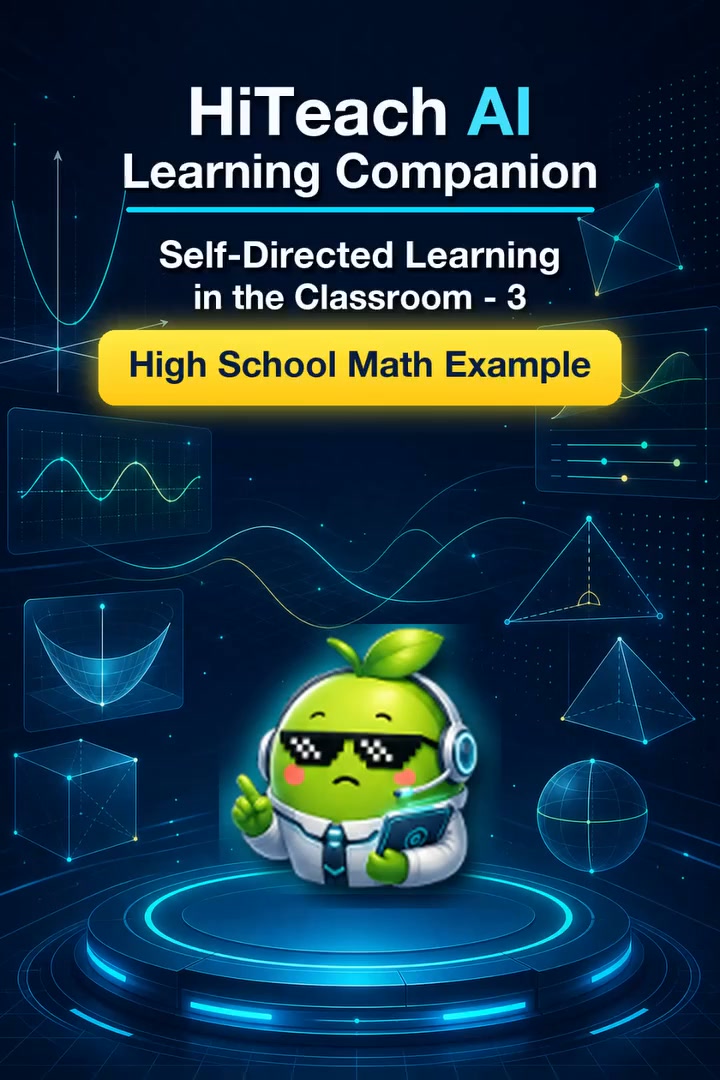 TEAM Model Smarter Classroom - TMSC Facebook ad: HiTeach AI Learning Companion, High School Math Example