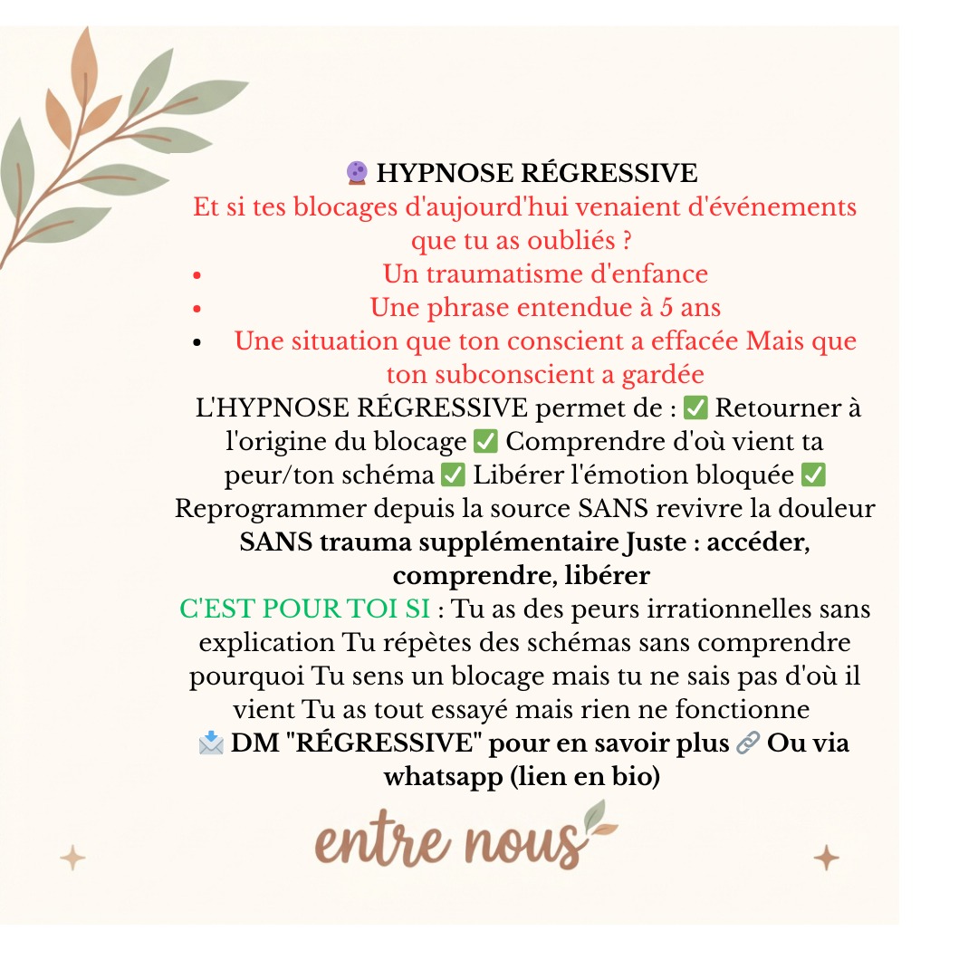 entrenous.hypnotherapie Facebook ad from Apr 3, 2026