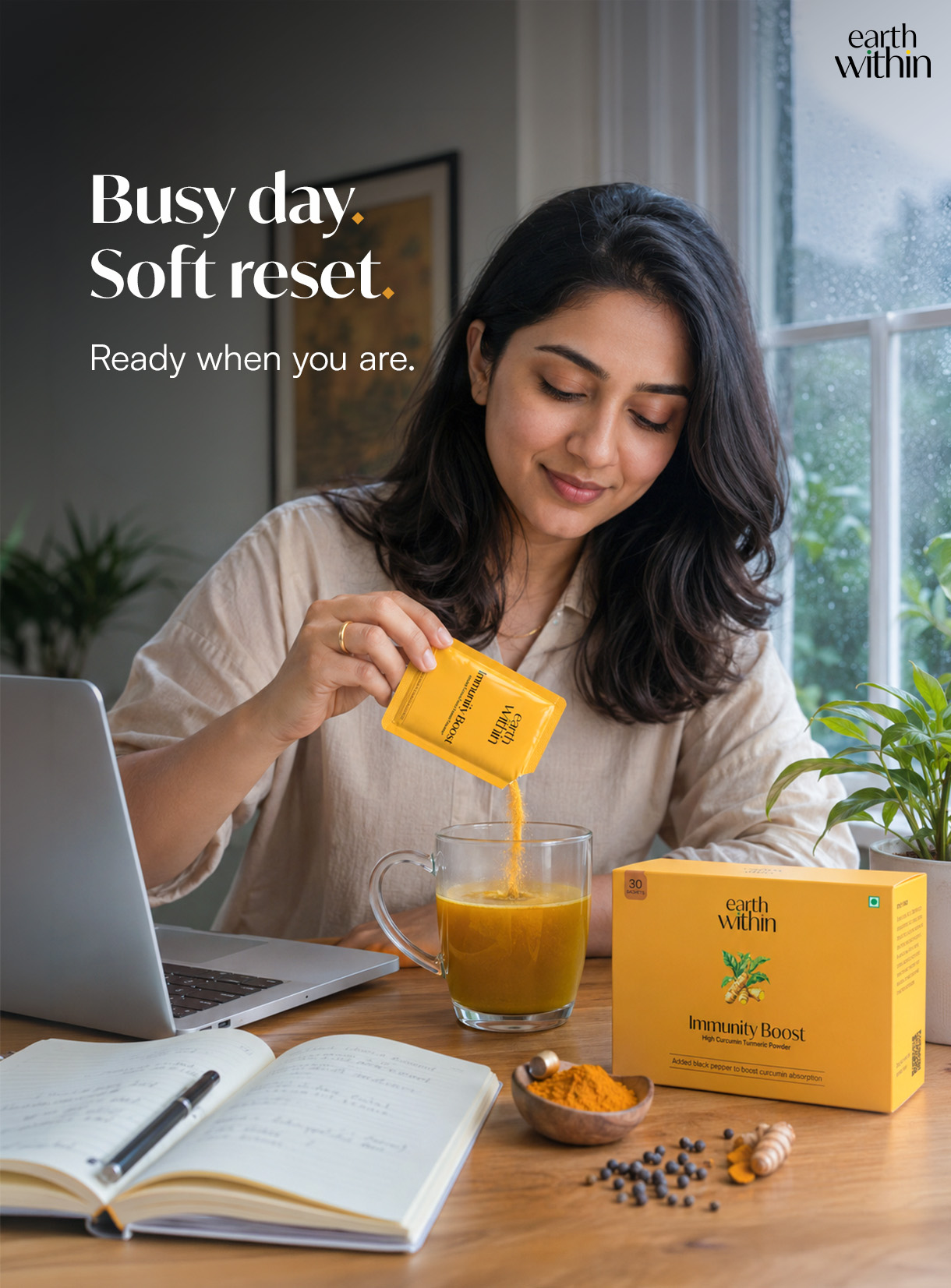 Earth Within Facebook ad: Start your wellness ritual today.