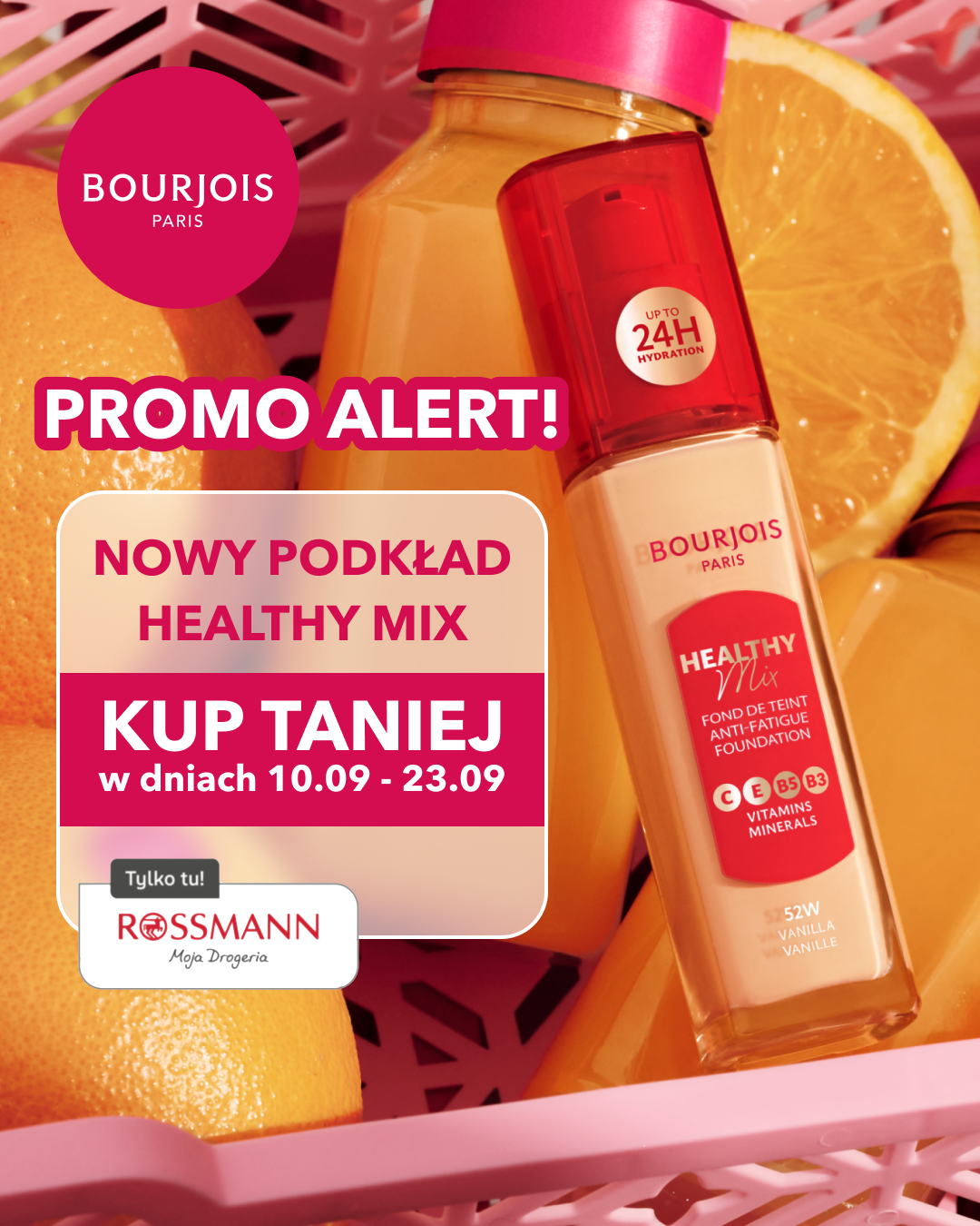 Bourjois Paris Facebook ad: PROMO ALERT! NOWY PODKŁAD HEALTHY MIX W ATRAKCYJNEJ CENIE