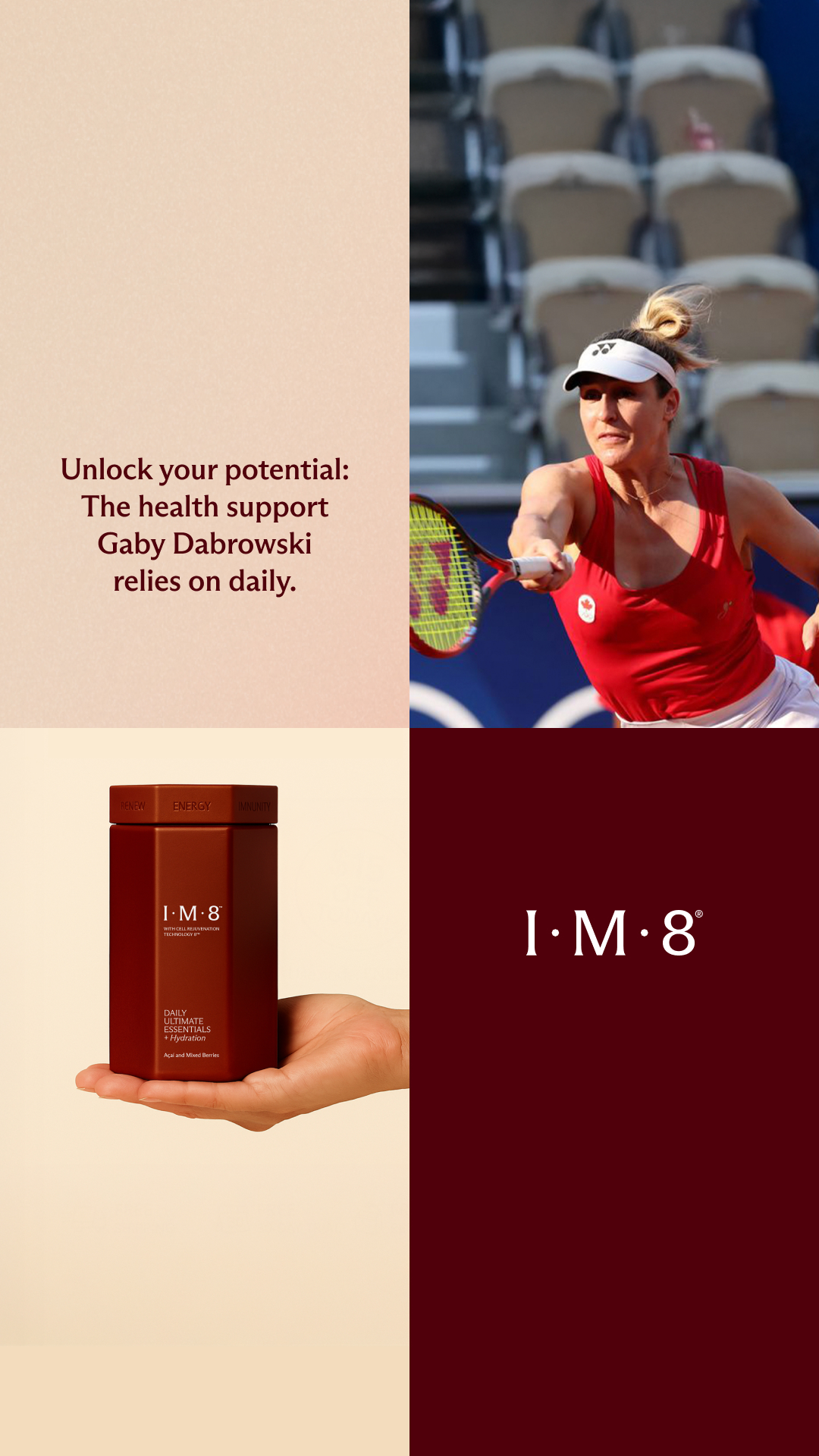 Gaby Dabrowski Facebook ad: My Comeback, On and Off the Court