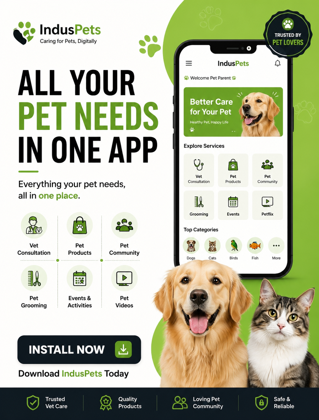 IndusPets India Facebook ad