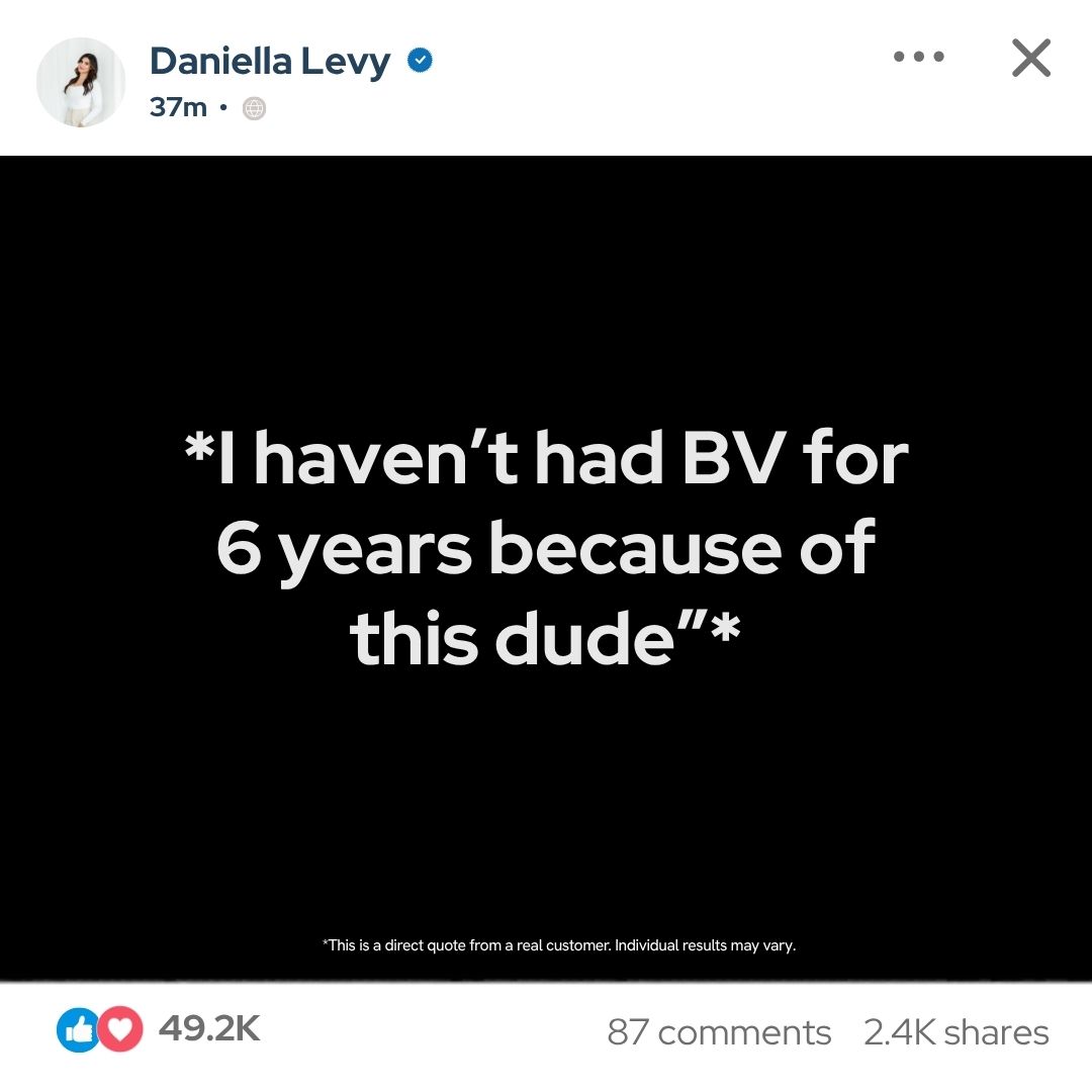 Happy V Facebook ad