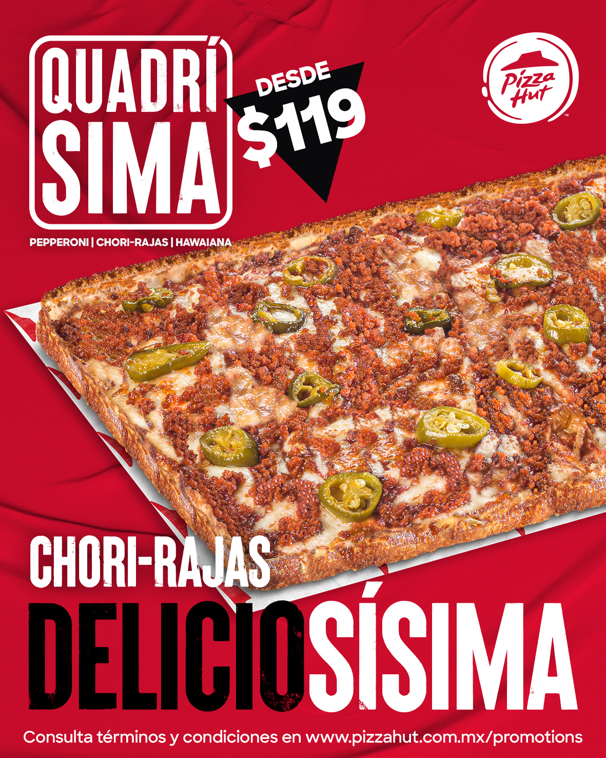 Pizza Hut México Facebook ad: Desde $119