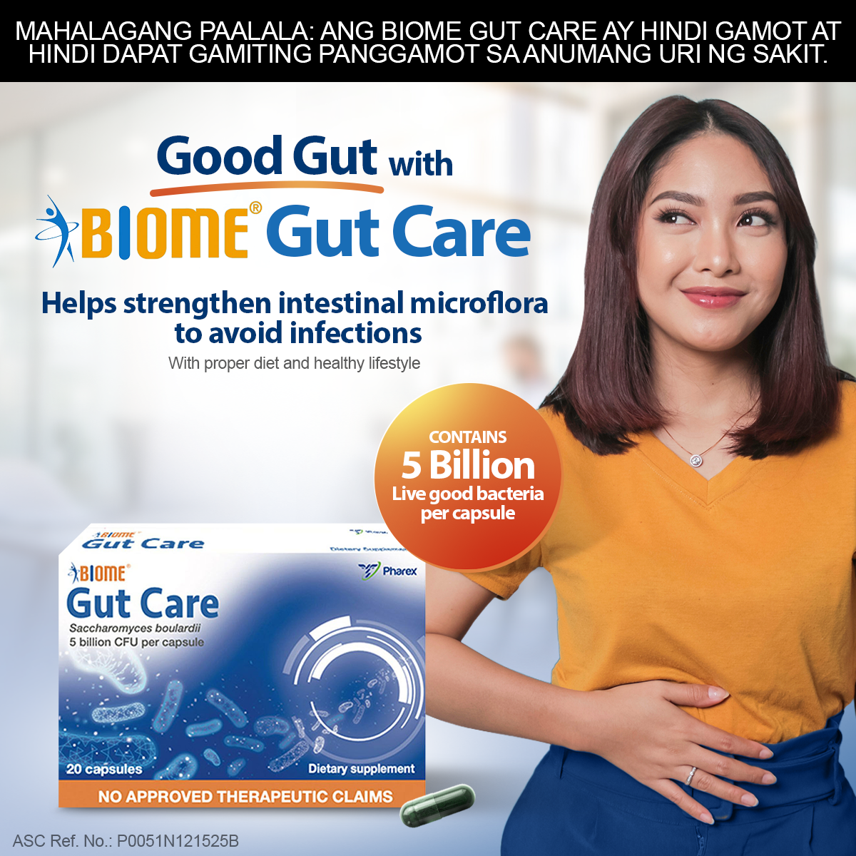 Pharex Health Corp. Facebook ad: Good Gut? Biome Gut Care