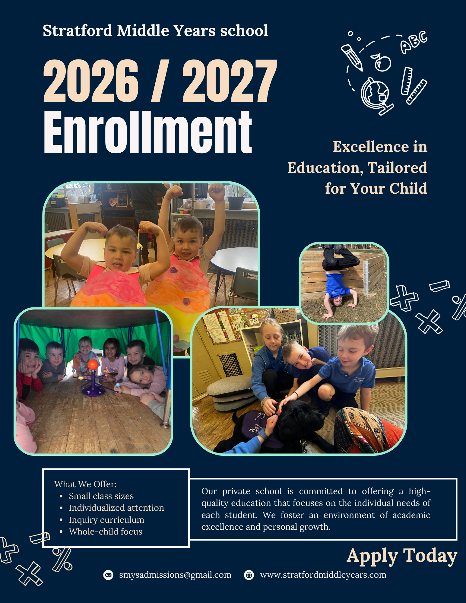 Stratford Middle Years School Facebook ad: Where Learning Meets Growth