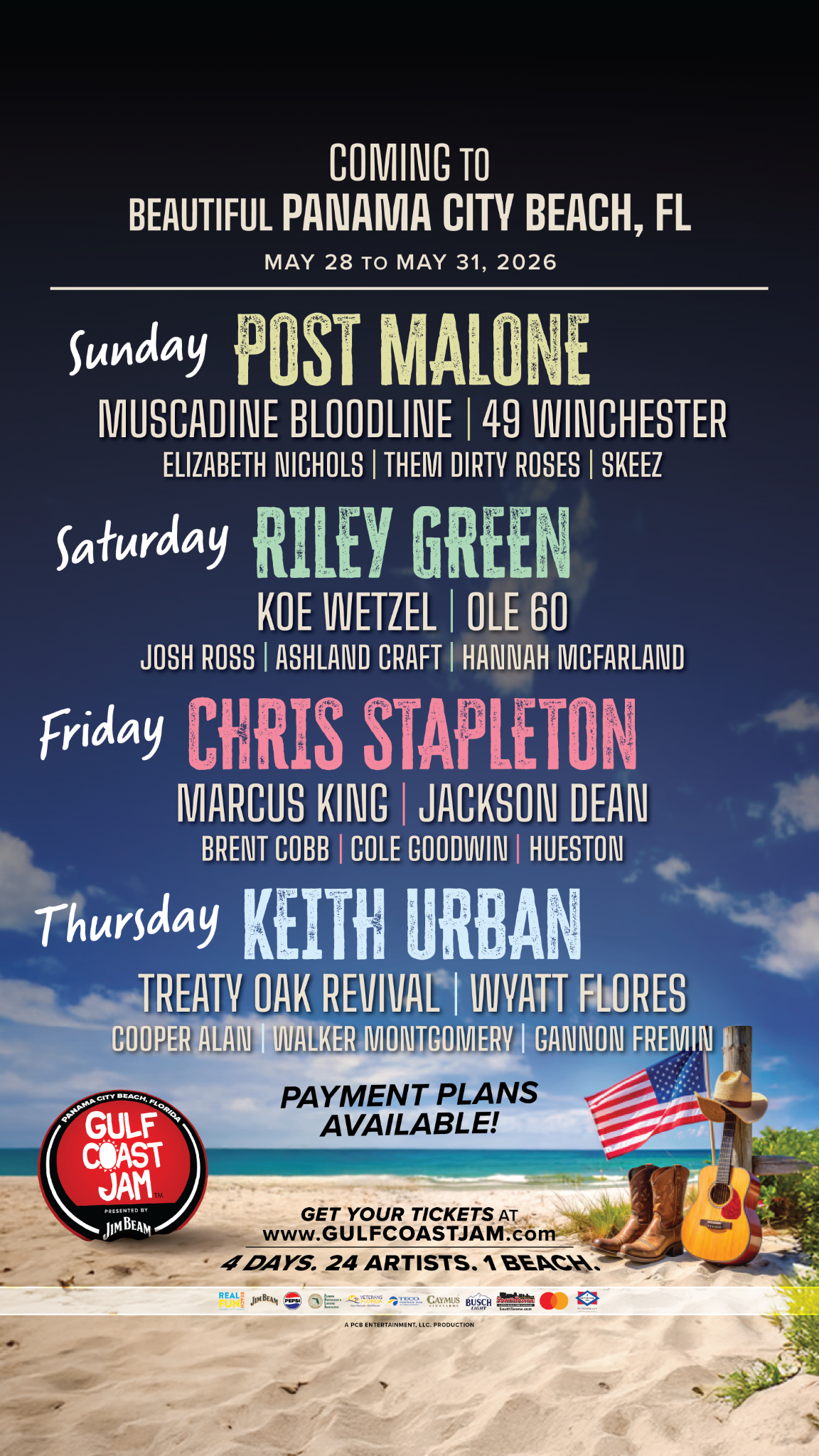 Gulf Coast Jam Facebook ad: Buy Tickets to Gulf Coast Jam 2026 in Panama City Beach on…