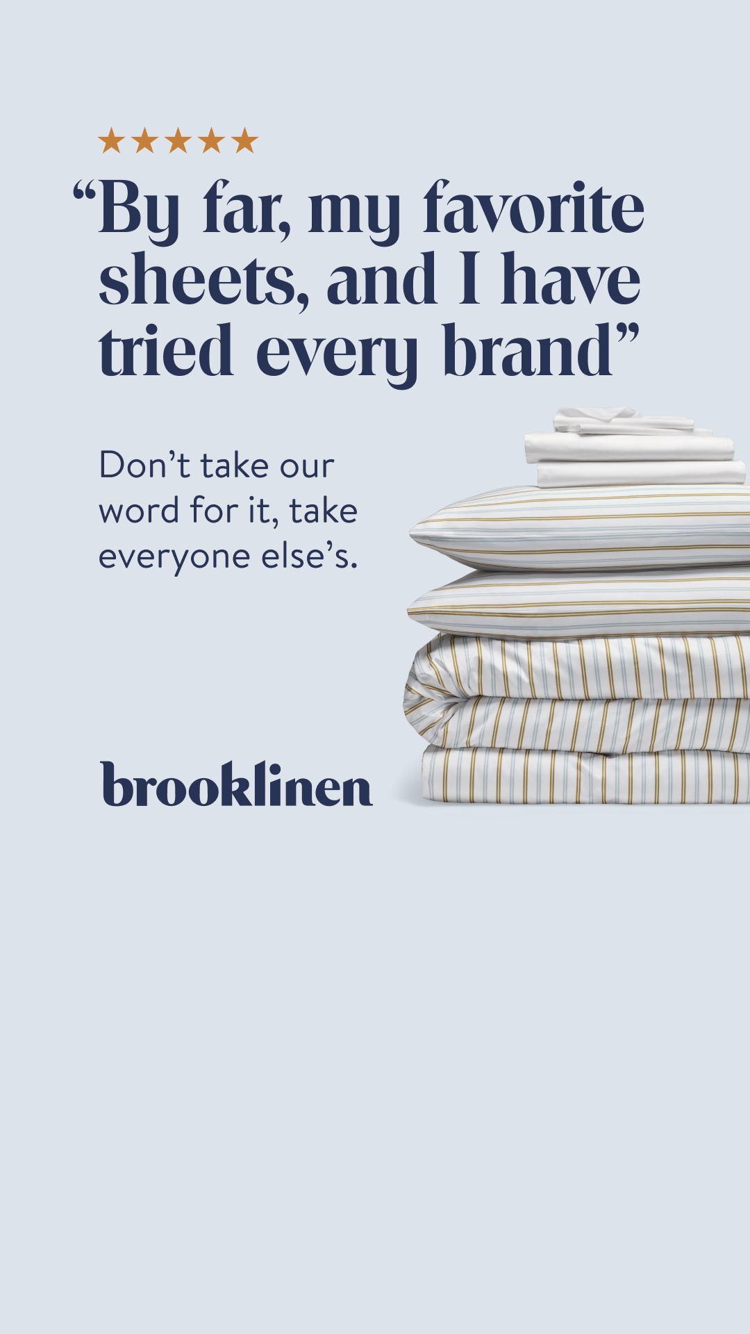 Brooklinen Facebook ad: Sleeping with the Enemy? You Would Never.