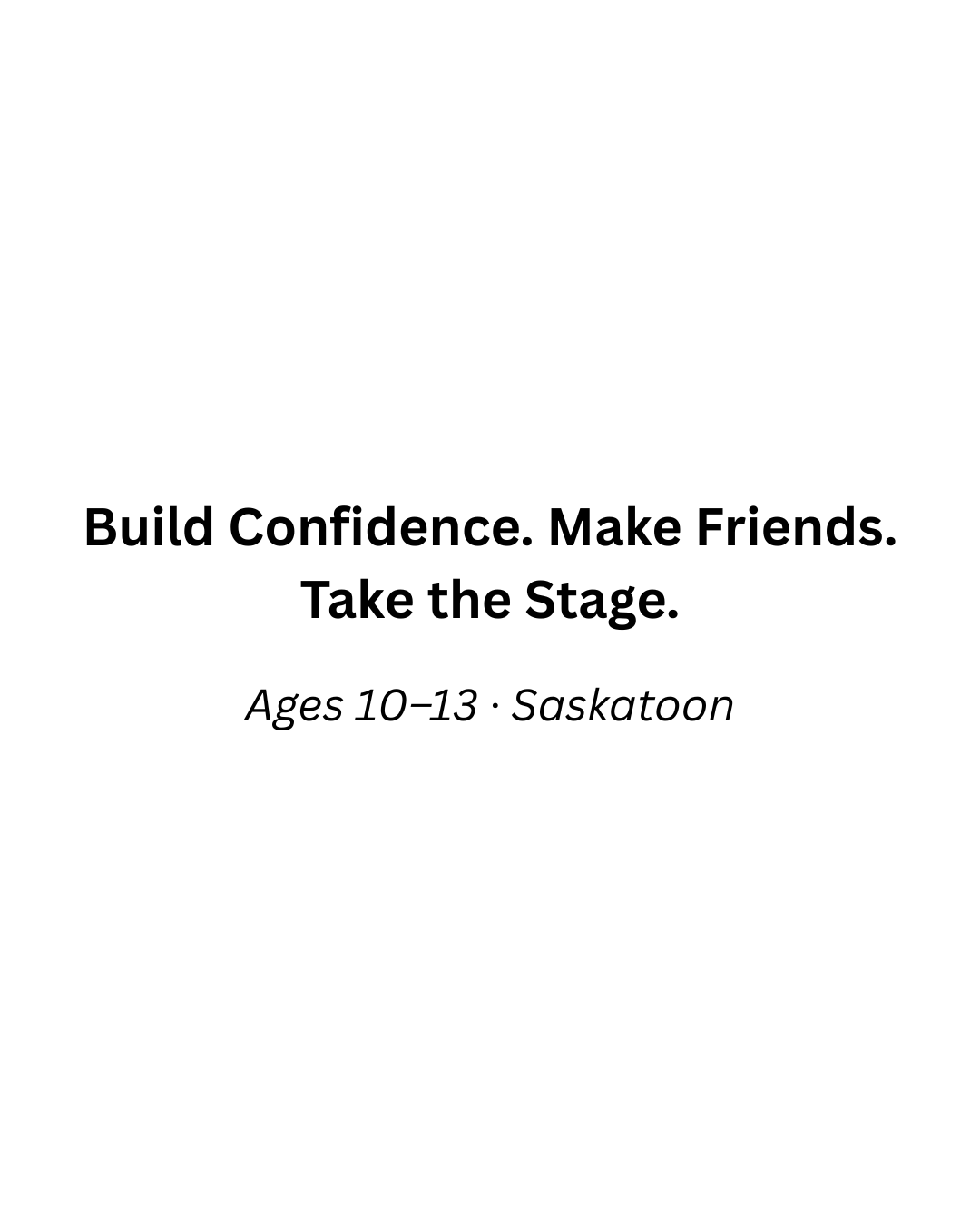 Blackbox Academy Facebook ad: Youth Acting Classes in Saskatoon