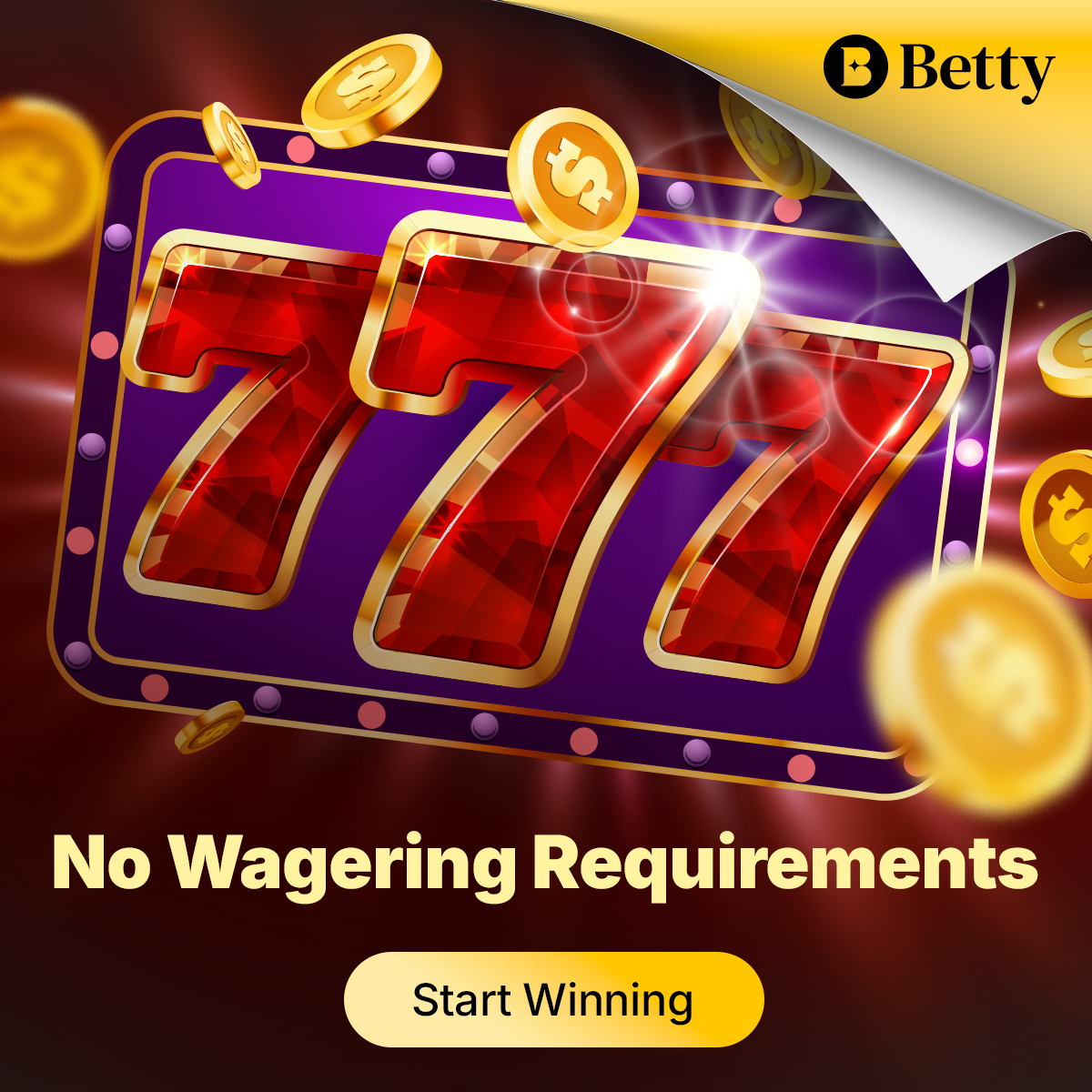 Betty Online Casino Facebook ad