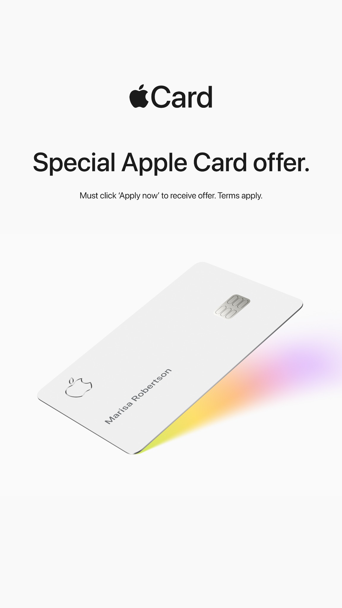 Apple Card Facebook ad