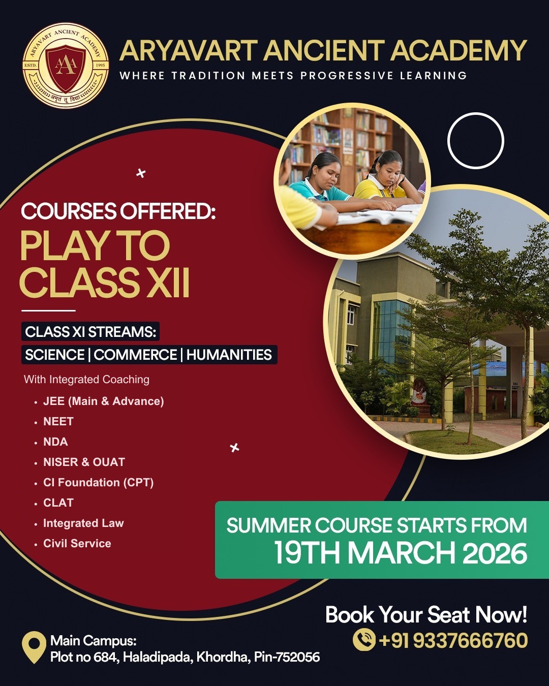AAA School - CBSE - Aryavart Ancient Academy Facebook ad: Where strong roots build a brighter future