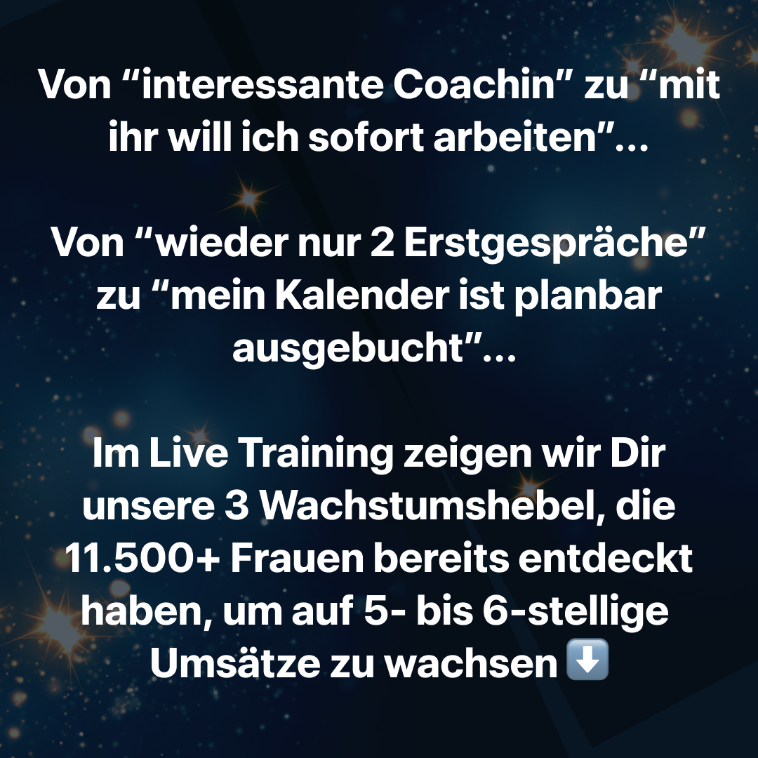 Susanne & Nicole Facebook ad: 10 Tage. 5 Umsatzhebel. Coaching-Star startet bald…