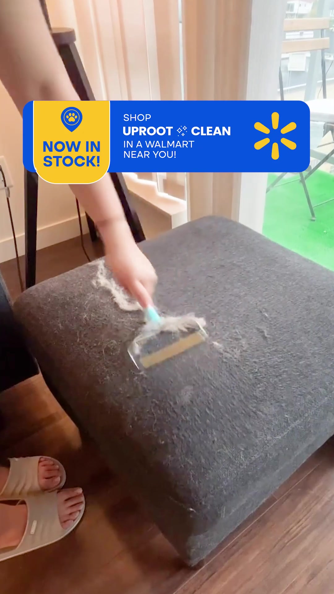 Uproot Clean Facebook ad: Now at Walmart: The Pet Hair Tool Everyone’s Talking About!