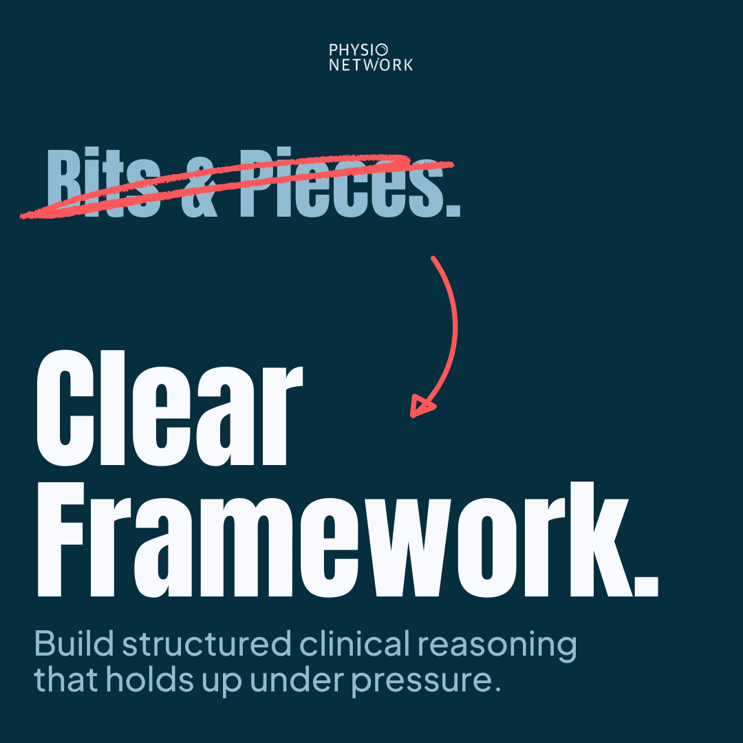 Physio Network Facebook ad: Think with clarity. Treat with confidence.