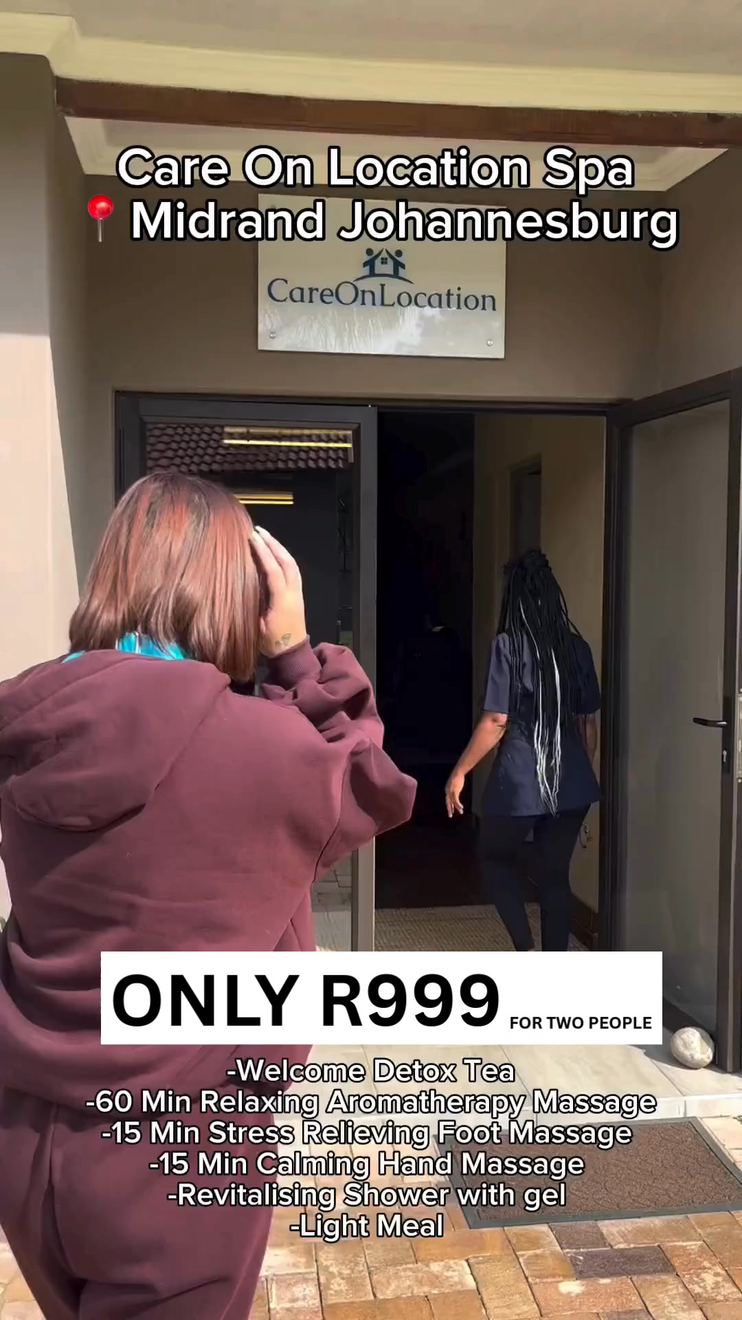 The fomo App Facebook ad: Luxury Spa Package for 2, Just R999!