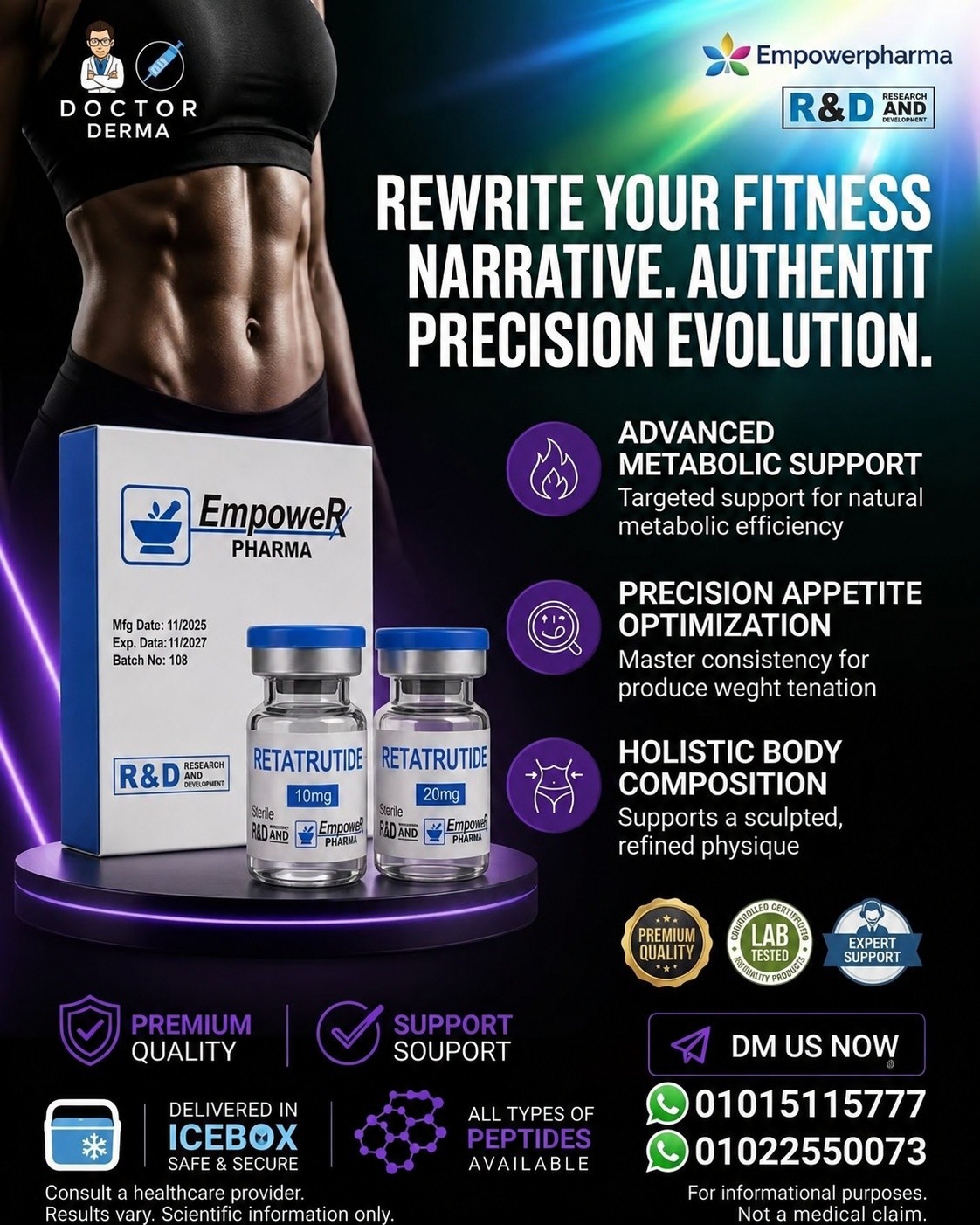 DR/Derma Facebook ad: EVOLVE BEYOND LIMITS
