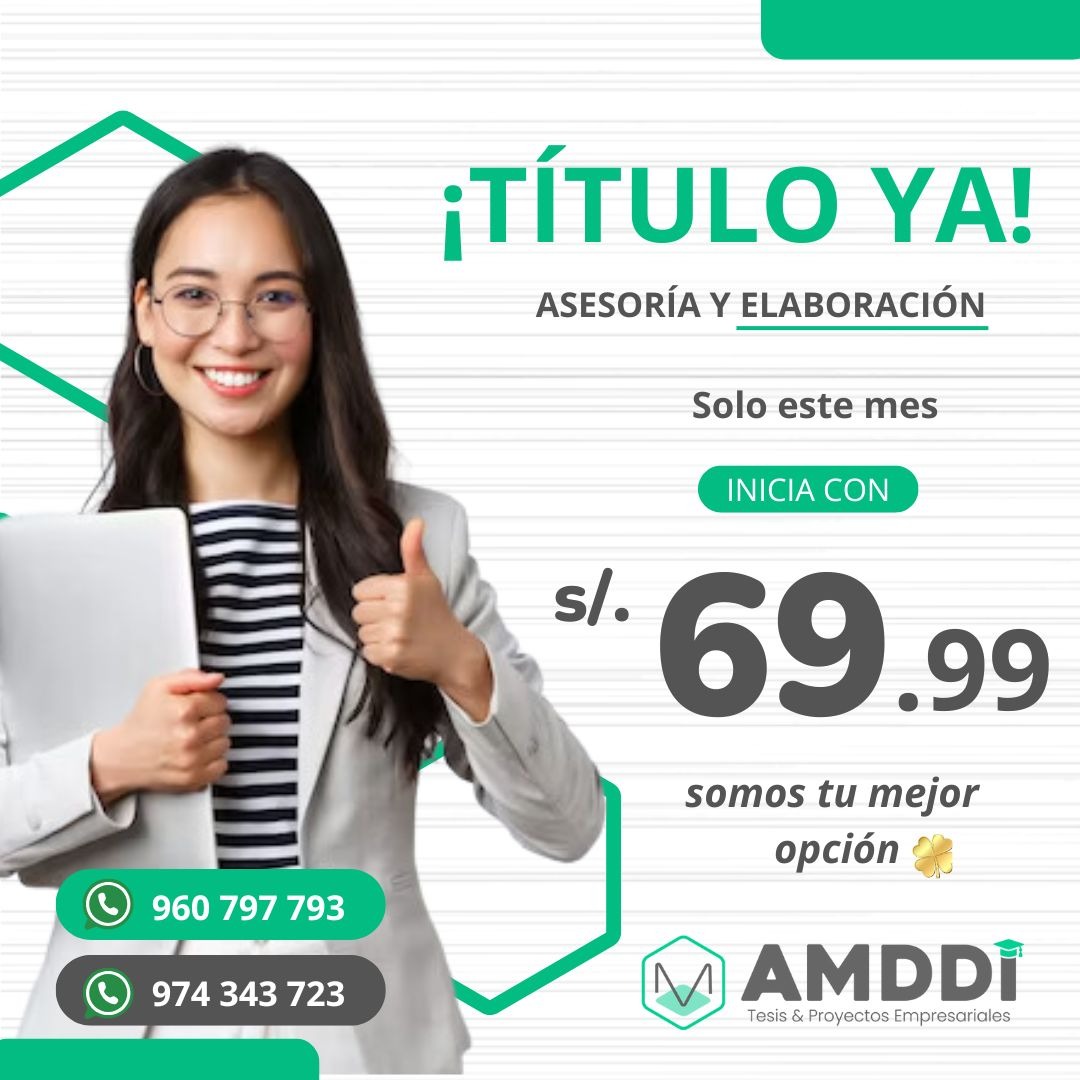 Tesis & Proyectos empresariales AMDDI Facebook ad: Contáctanos