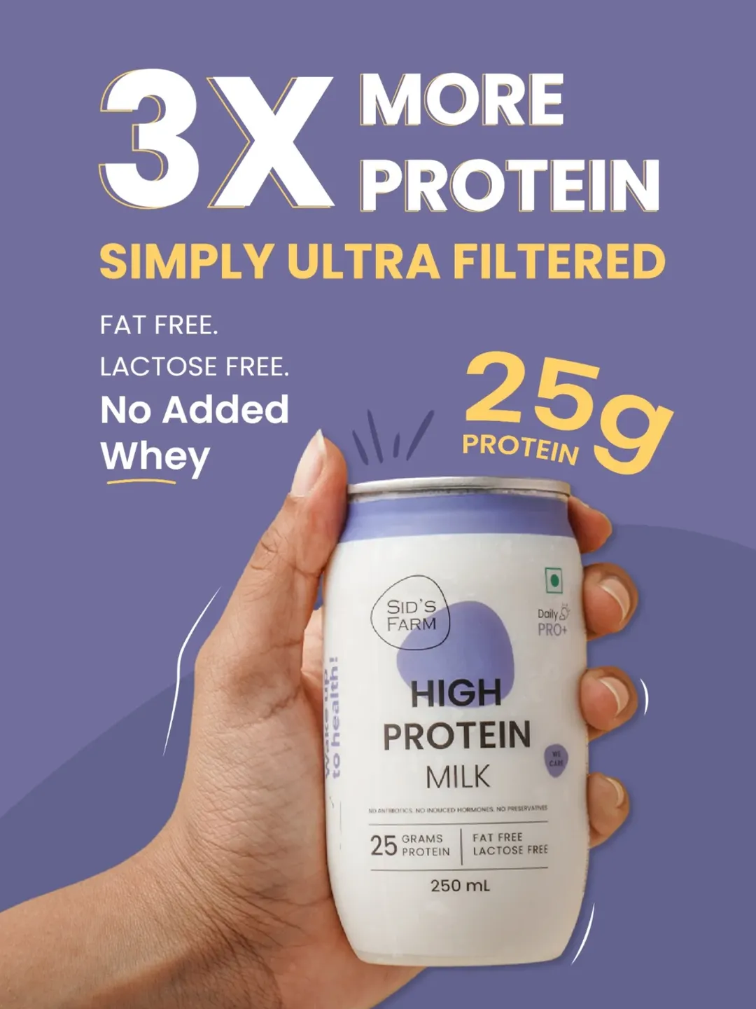Sid's Farm Facebook ad: More Protein. Pure Strength.