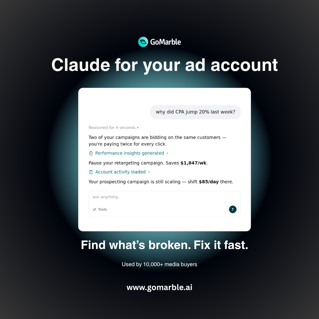 GoMarble.AI Facebook ad
