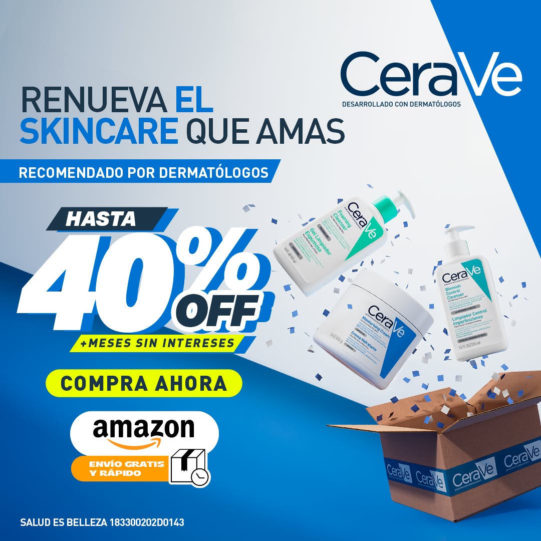 CeraVe Skincare Facebook ad: Skincare que amas hasta 40%OFF
