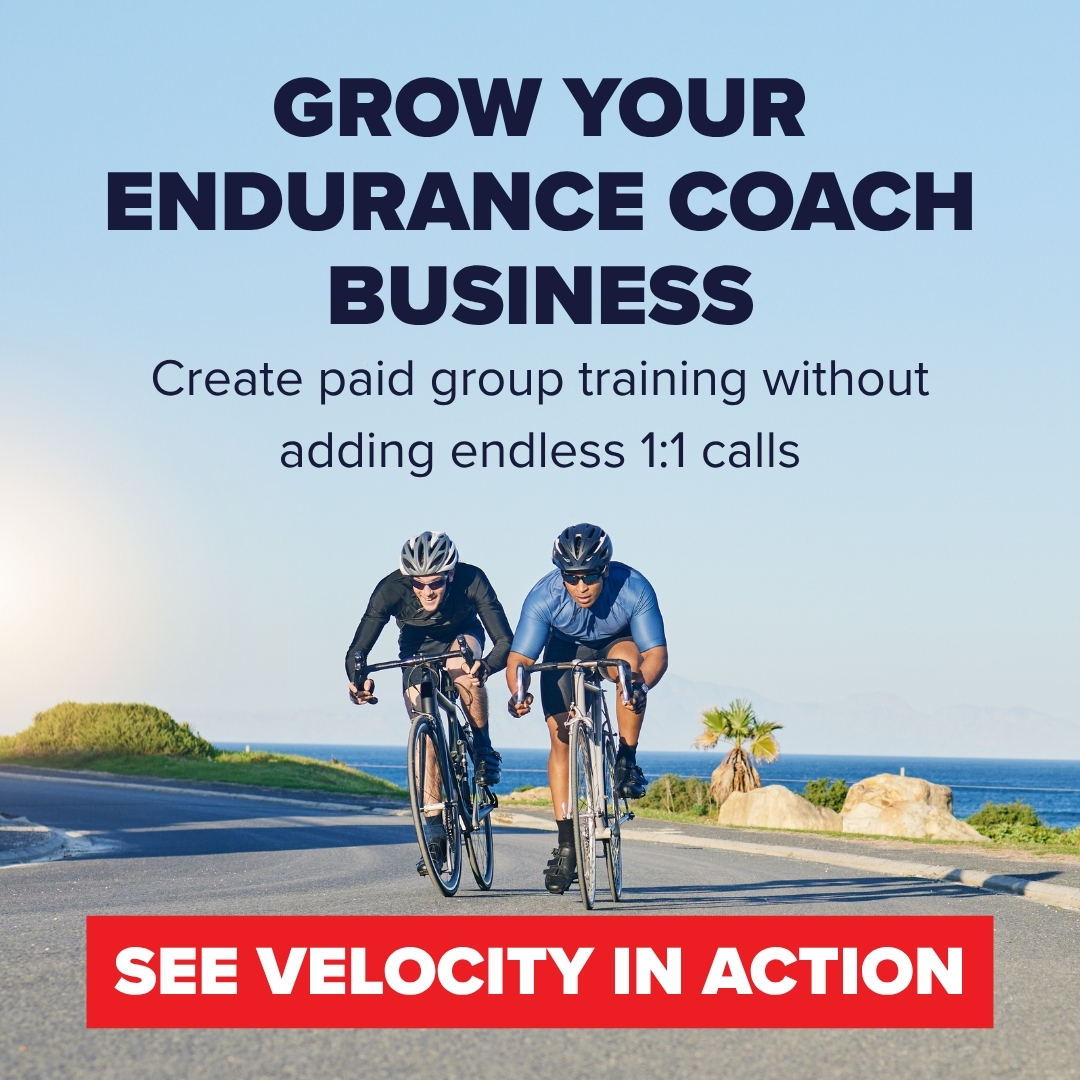 Velocity Cycling Facebook ad: Scale Your Endurance Coaching