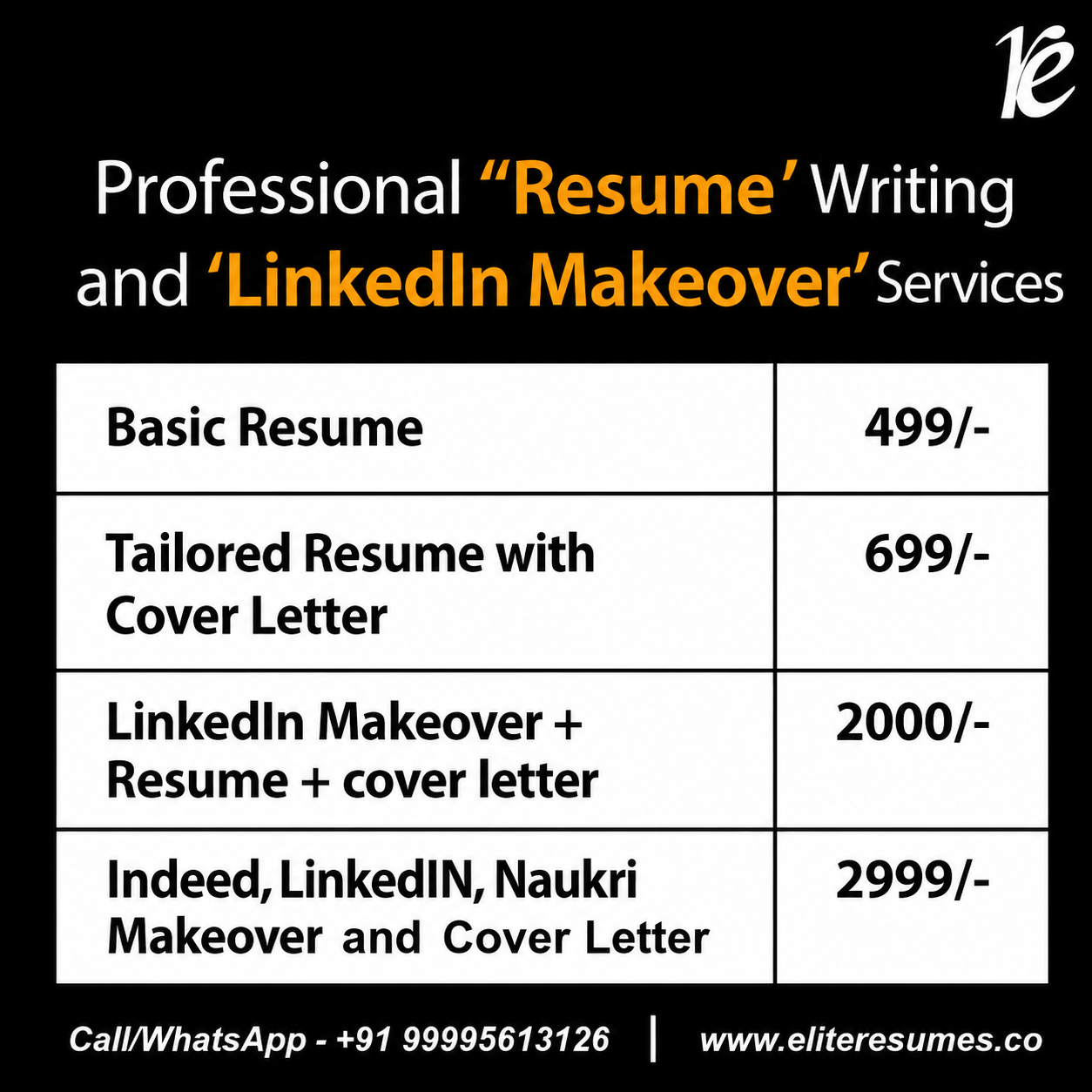 Elite Resumes Facebook ad