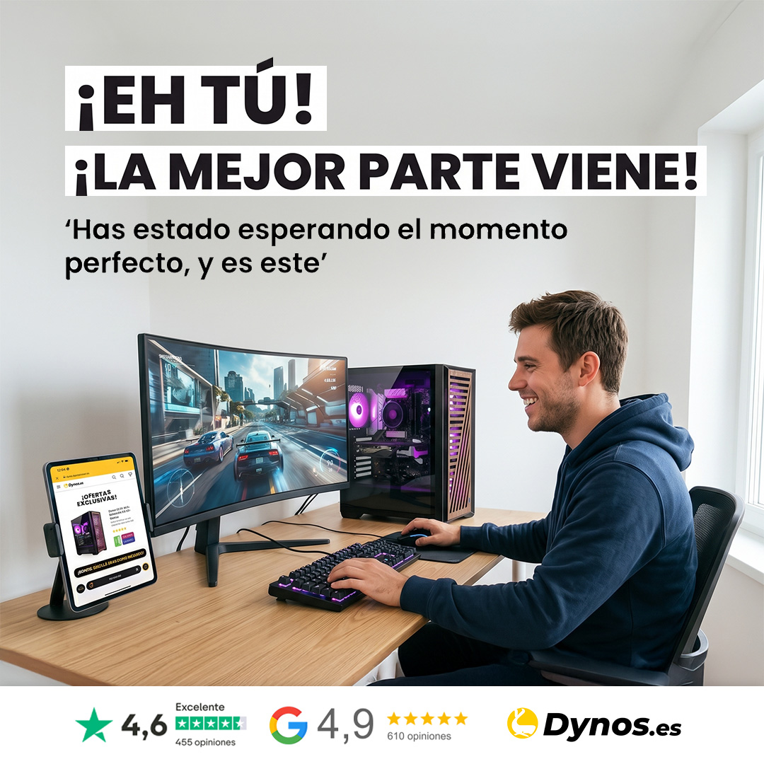 Dynos.es Facebook ad: Olvídate de tu viejo equipo y renuévate con Dynos