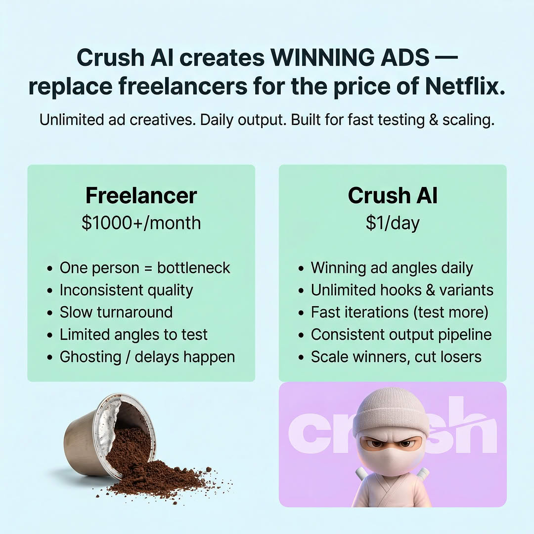 trycrush.ai Facebook ad