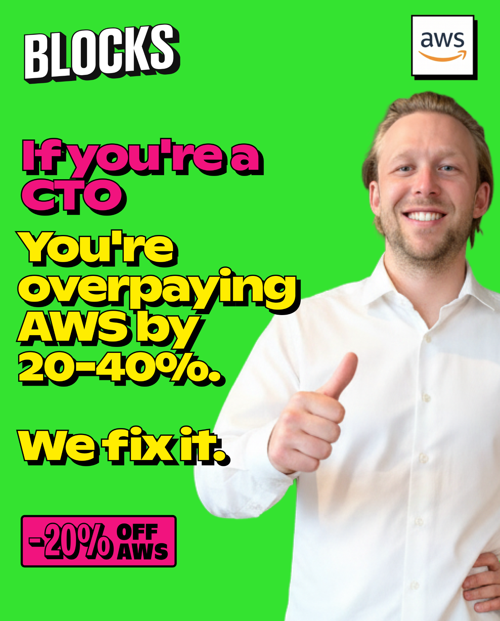 Blocks - AWS Cost Optimization Facebook ad